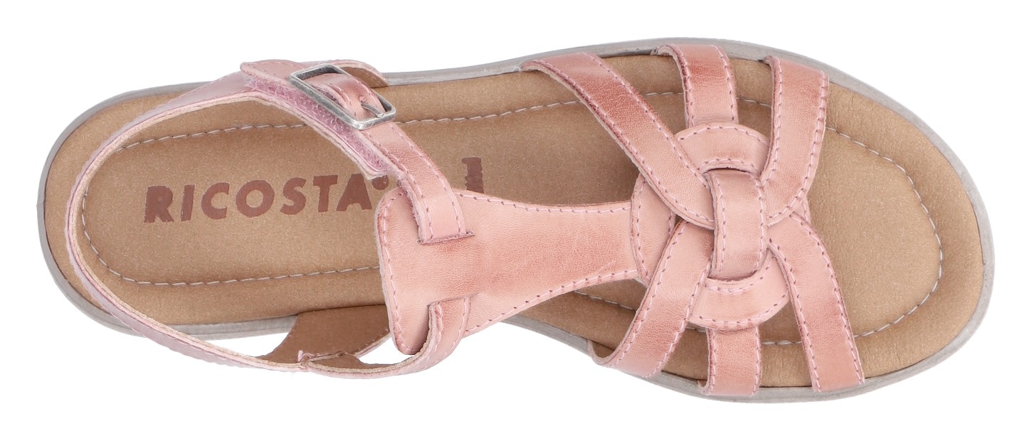 Ricosta Riemchensandale »Birte WMS: mittel«, Sommerschuh, Sandalette, Klettschuh, mit Klettverschluss