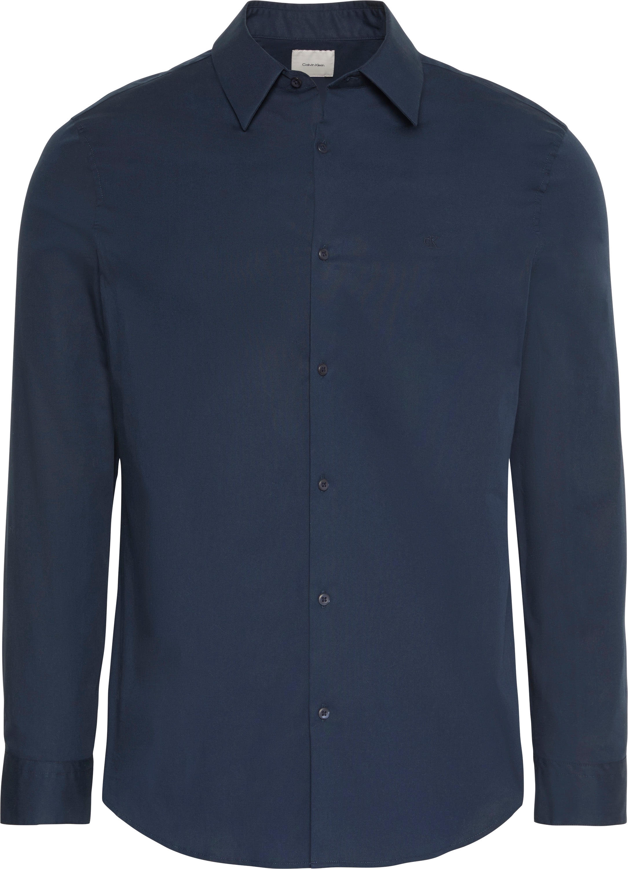 Calvin Klein Langarmhemd »LONG SLEEVE SOLID STRETCH SLIM SHIRT«, in Unifarbe