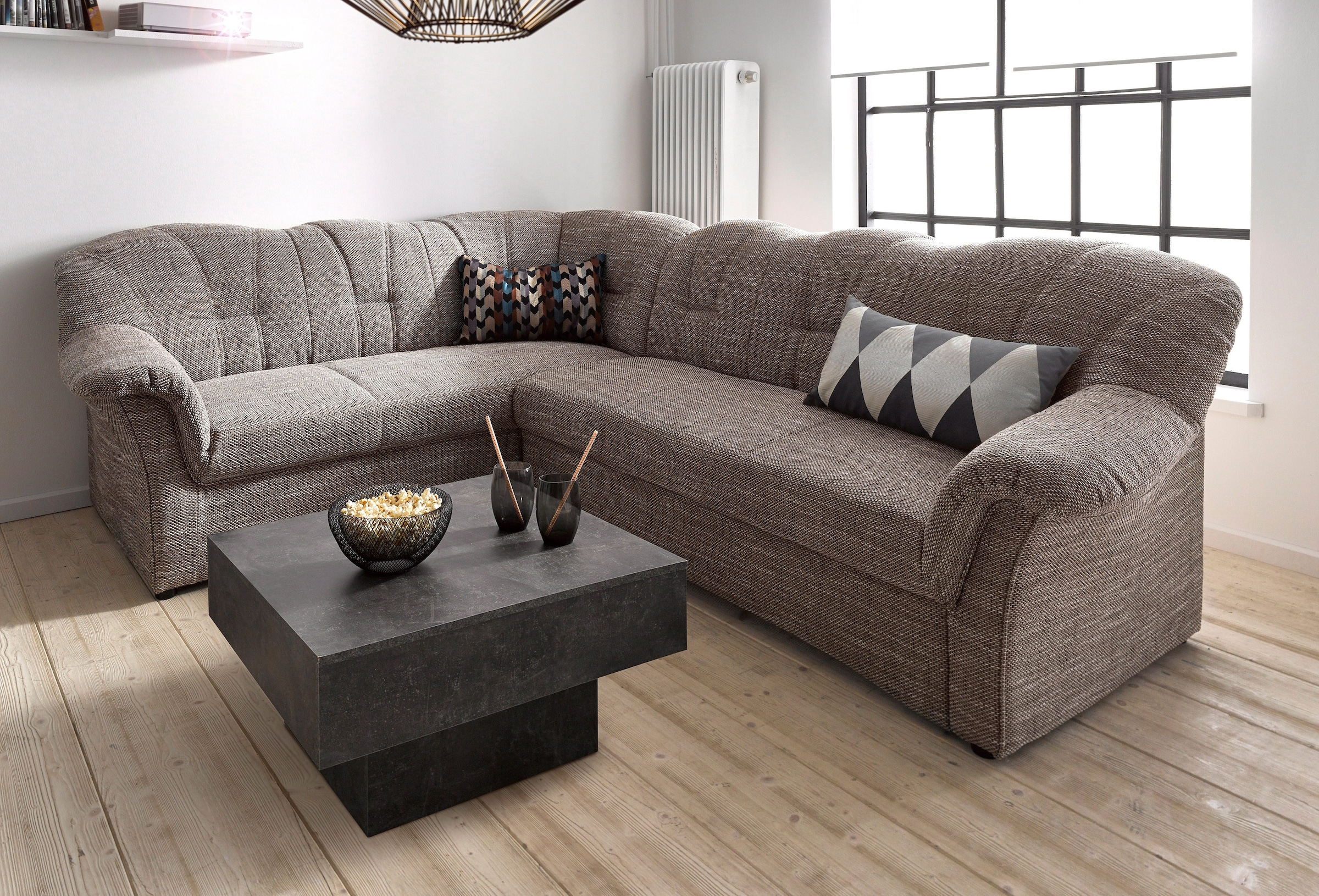 ❤ DOMO collection Ecksofa »Papenburg«, wahlweise mit Bettfunktion, Langer  Schenkel links oder rechts entdecken im Jelmoli-Online Shop