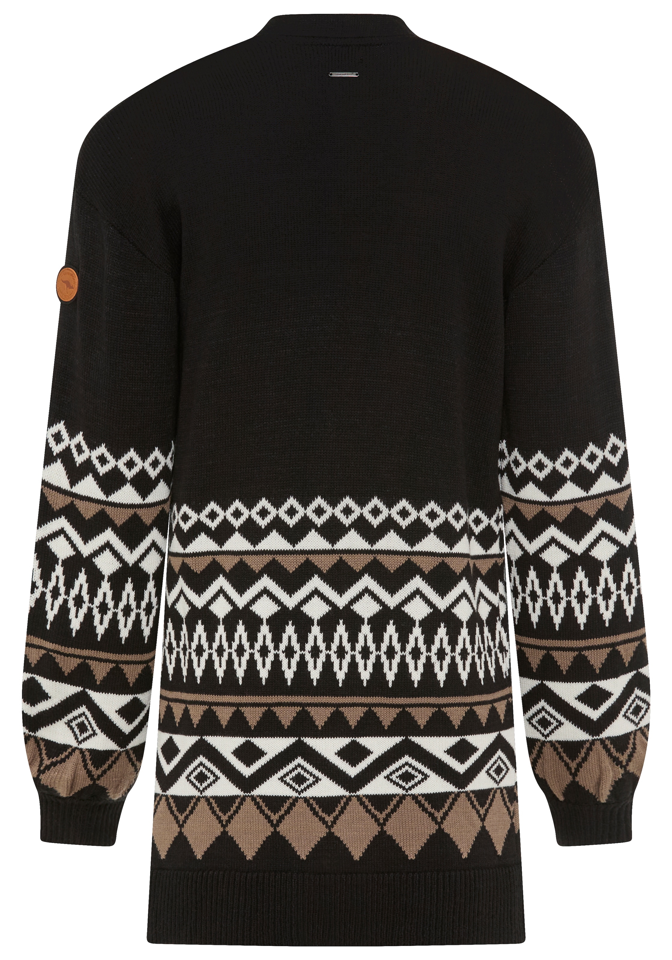 KangaROOS Longstrickjacke, in offener Form im Norweger Muster