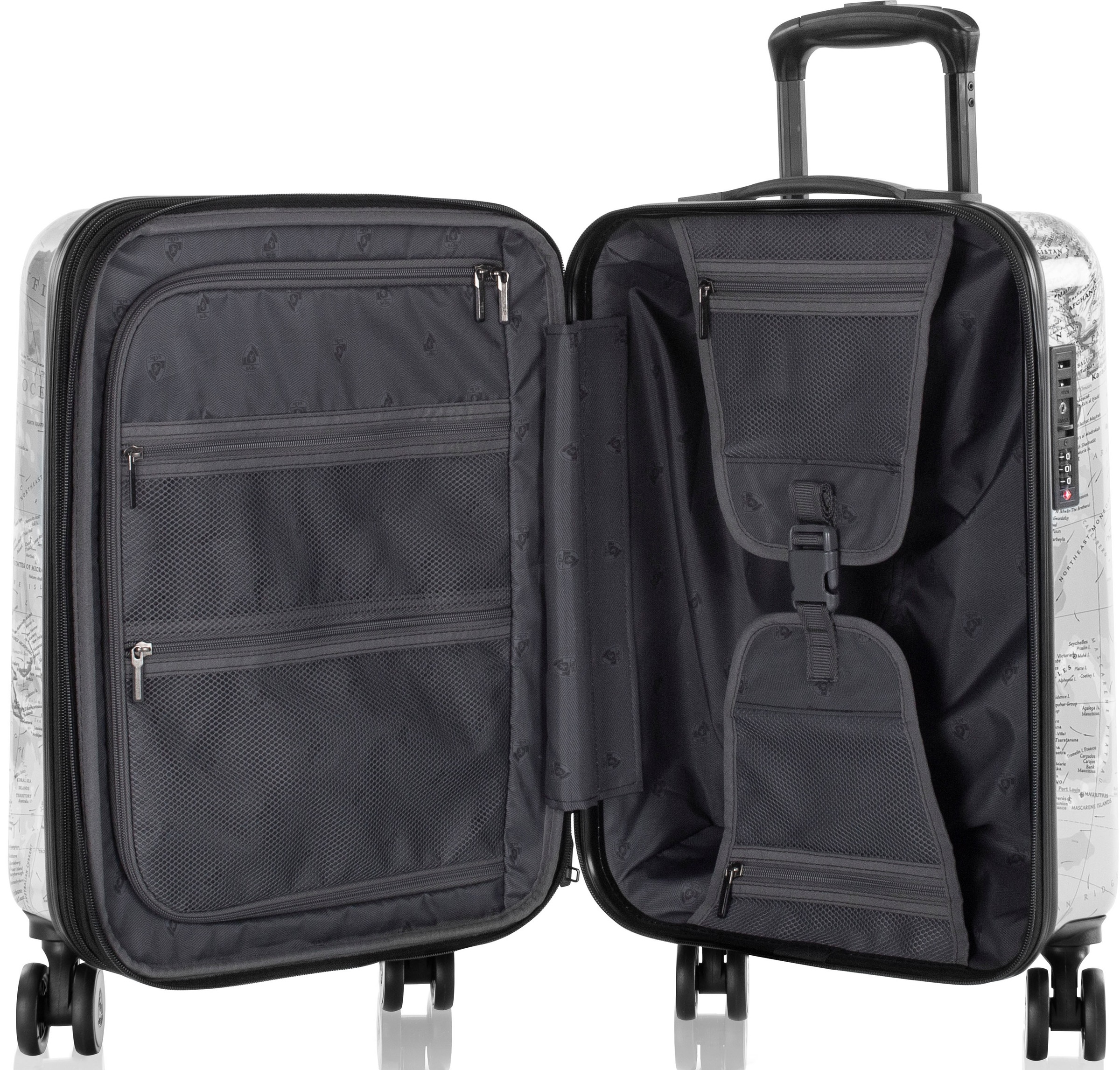 Heys Hartschalen-Trolley »Journey 3G schwarz/weiss, 53 cm«, 4 Rollen, Heys x Joachim Llambi Handgepäck-Koffer Reisegepäck