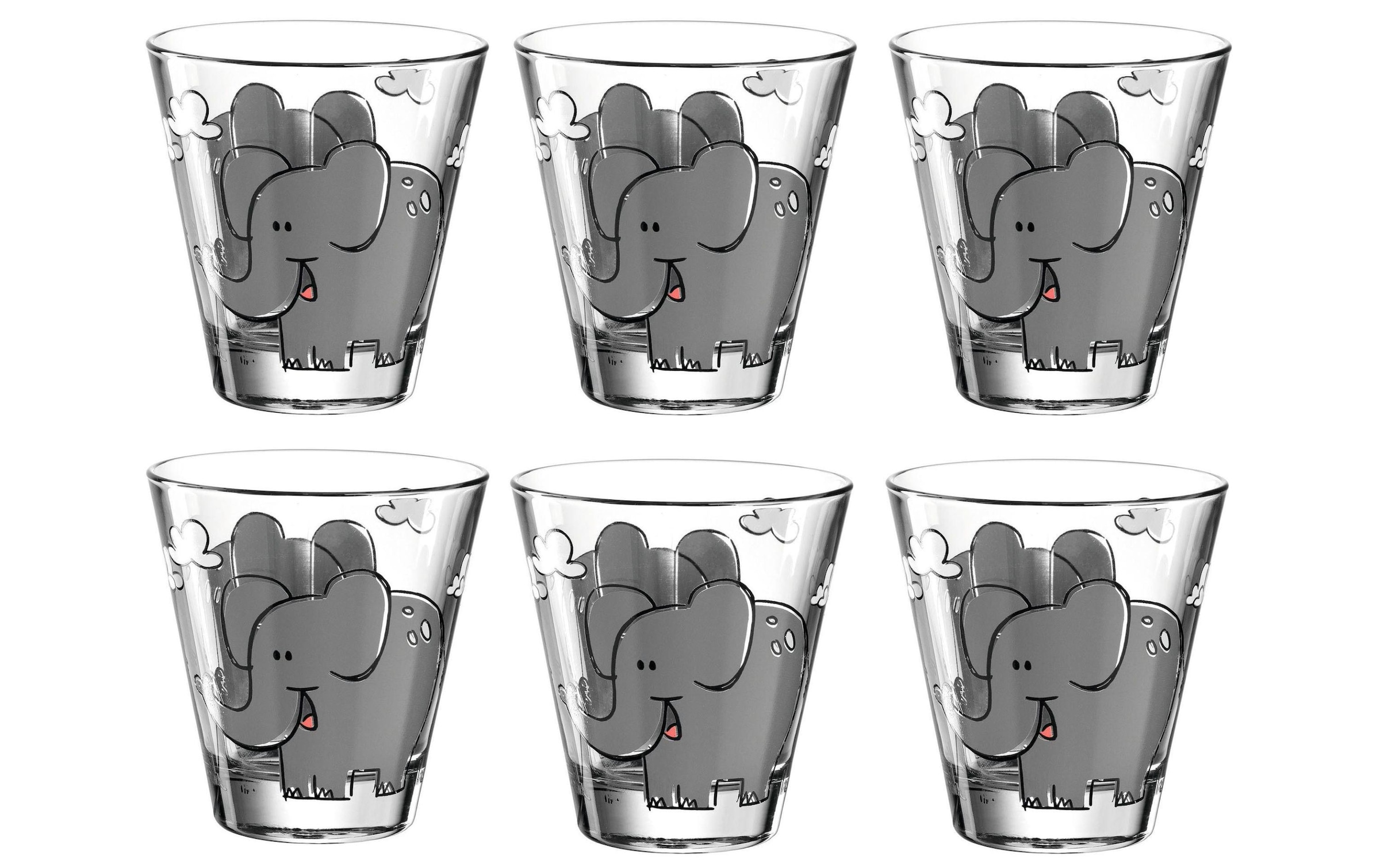 Glas »Bambini Elefant 215 ml 6 Stück«