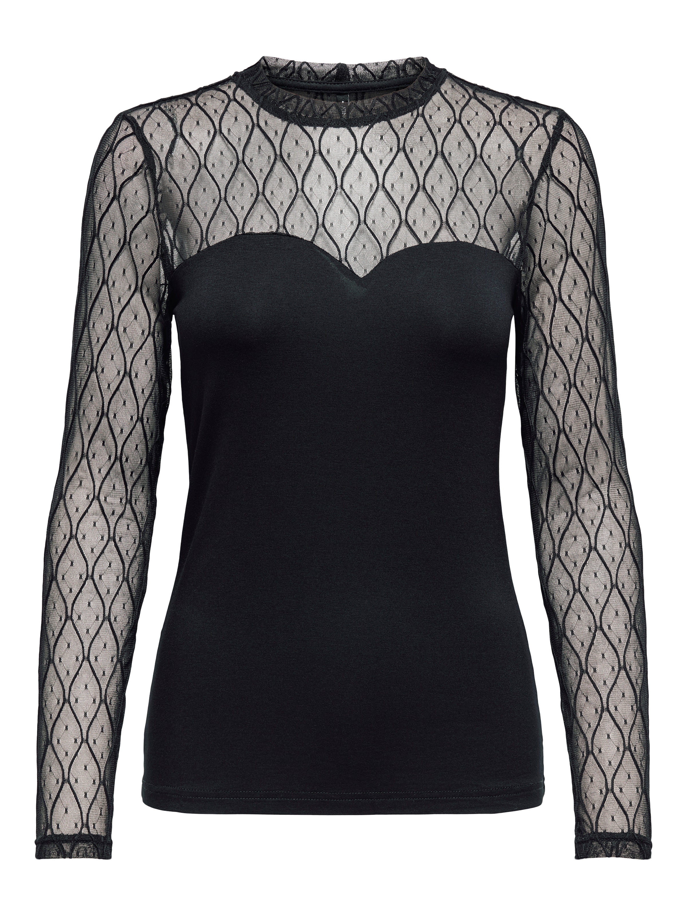 ONLY Spitzenshirt »ONLSALINA L/S LACE MIX TOP JRS«