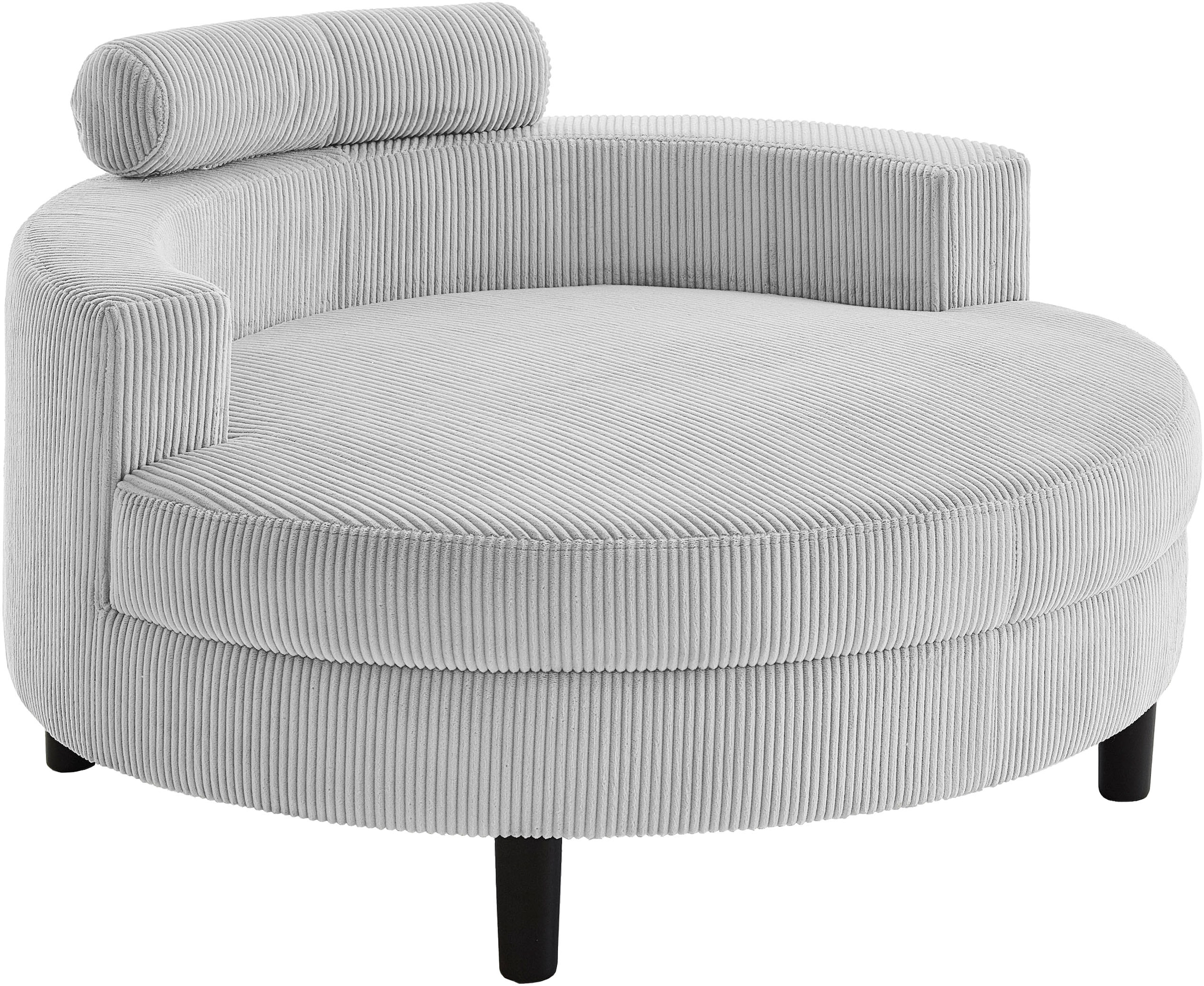 ATLANTIC home collection Loveseat »Ravi, B: 114 cm«, XXL- Sessel, mit Stauraumhocker, Rückenstütze & 4 Zierkissen