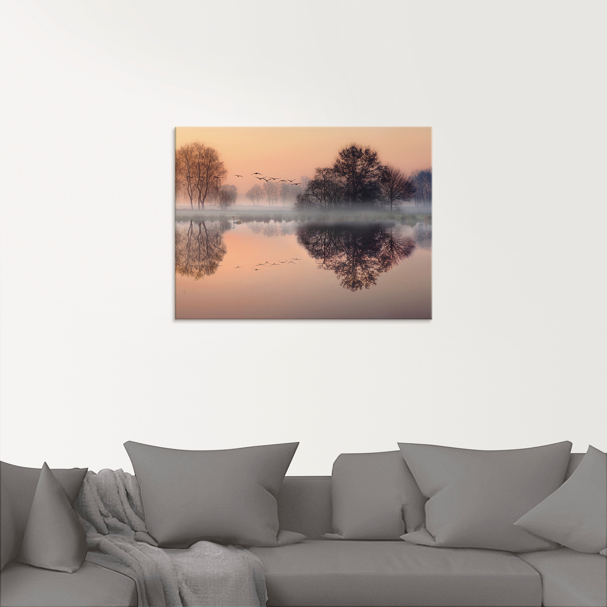 Artland Glasbild »Früh morgens am See....«, Gewässer, (1 St.), in verschiedenen Grössen