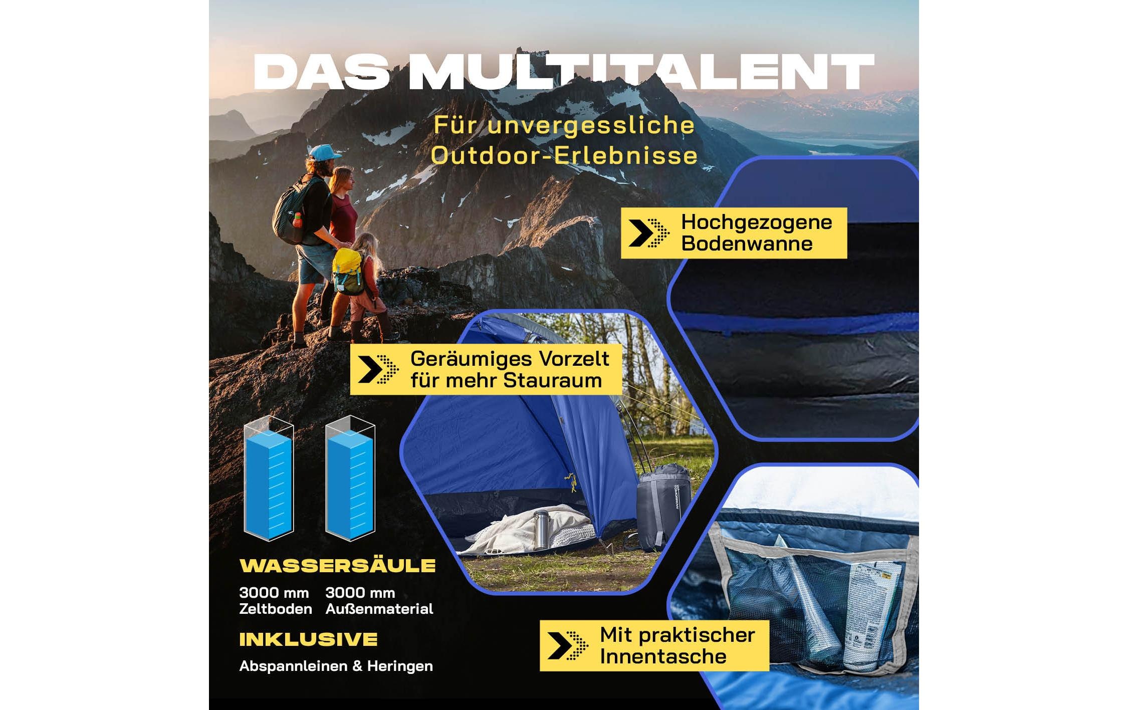 Wurfzelt »Where tomorrow Personenzelt Pop-Up«, 3 Personen