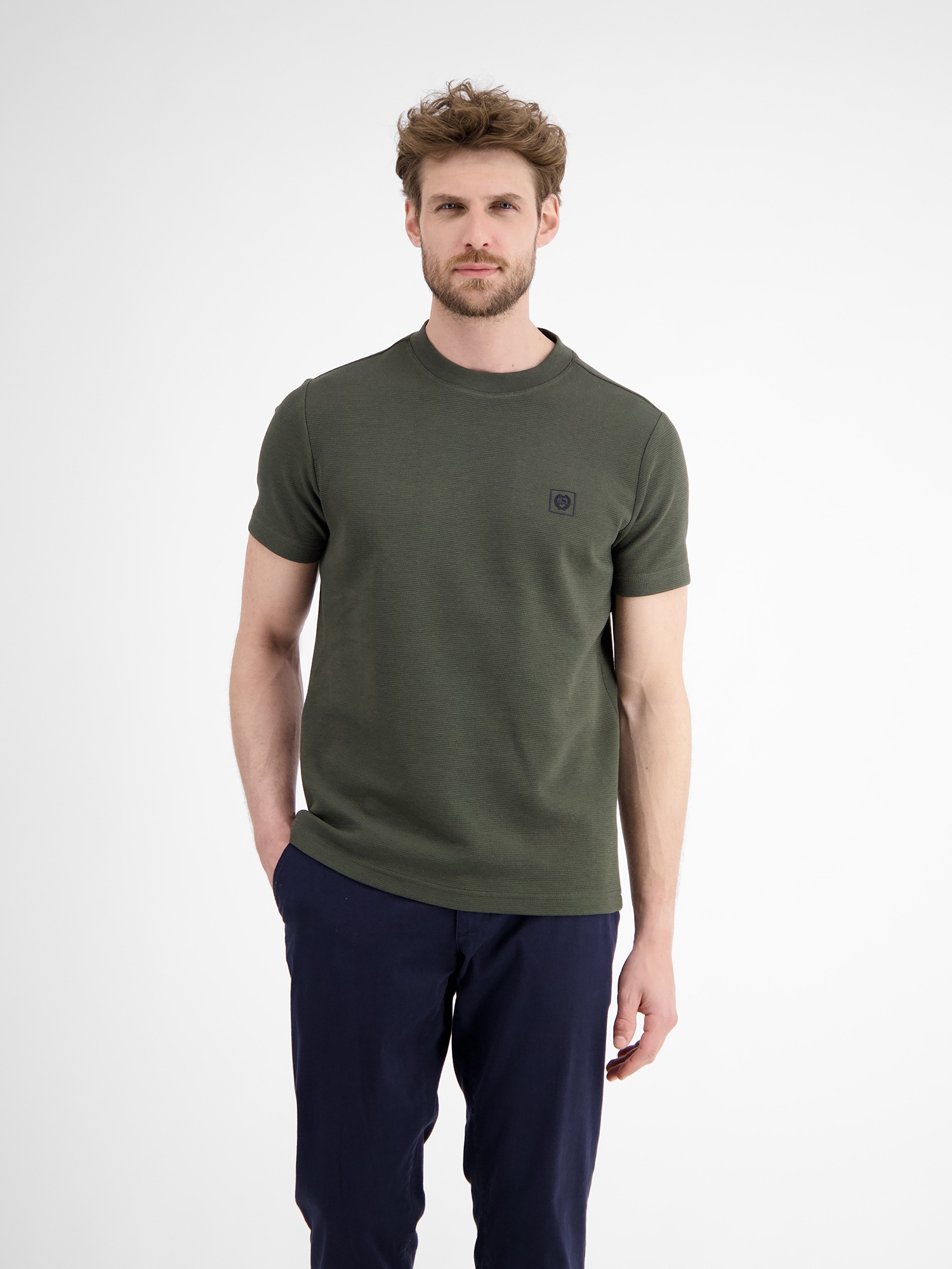LERROS T-Shirt »LERROS Herren T-Shirt in Strukturqualität«