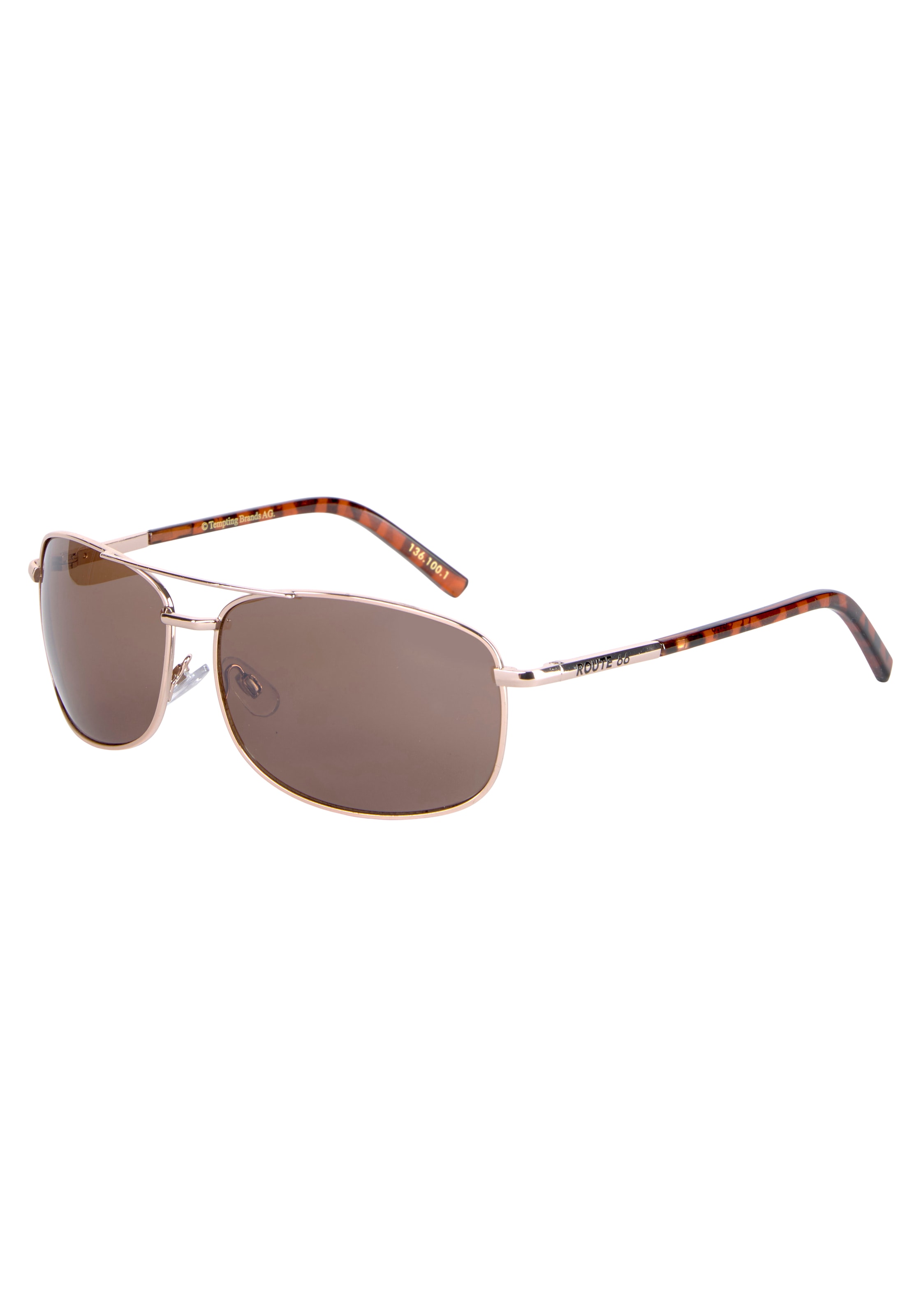 ROUTE 66 Feel the Freedom Eyewear Sonnenbrille, Klassische metall Sonnenbrille mit Doppelbrücke