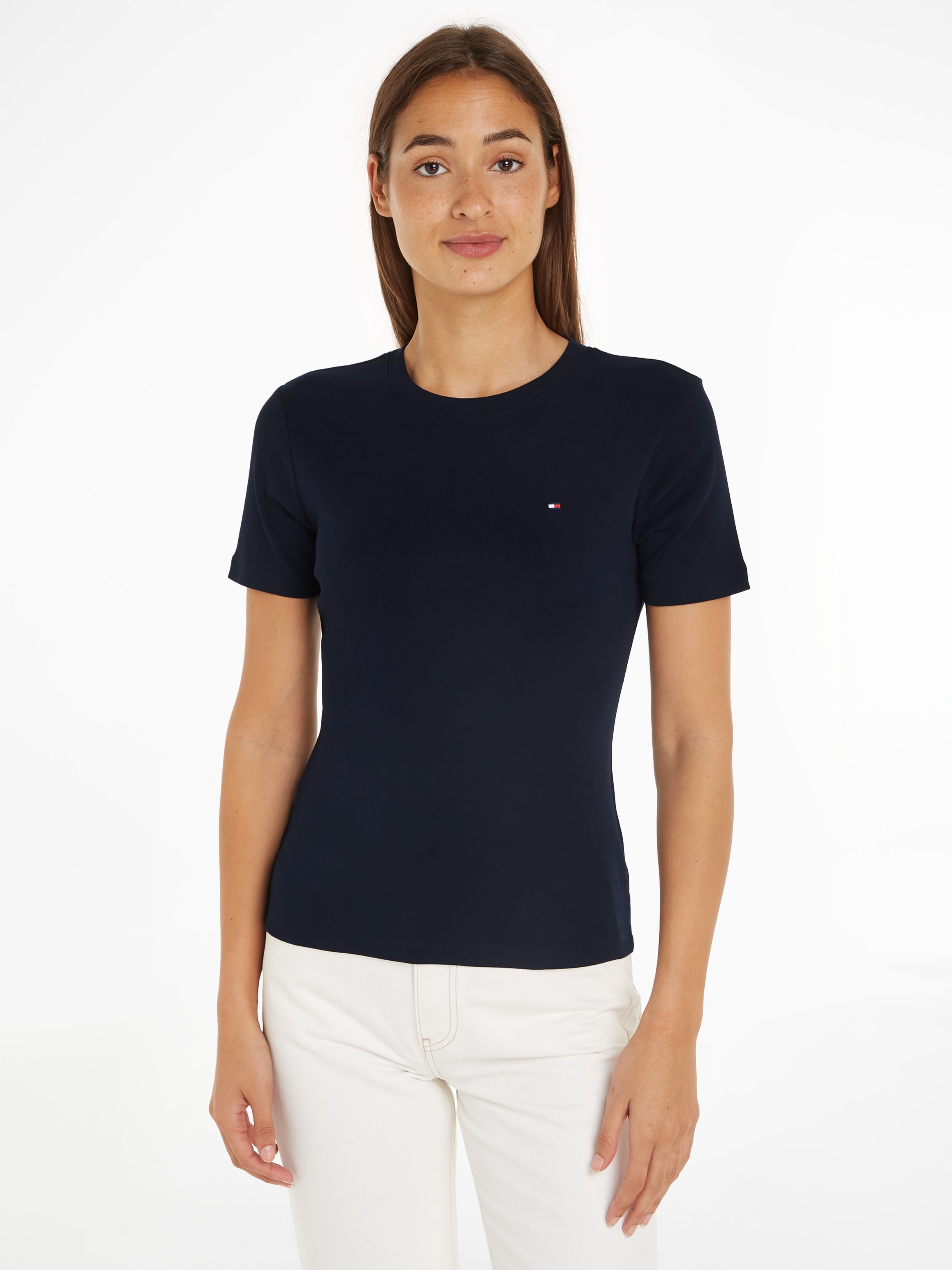 Tommy Hilfiger T-Shirt »SLIM CODY C-NK SS«, mit Logostickerei