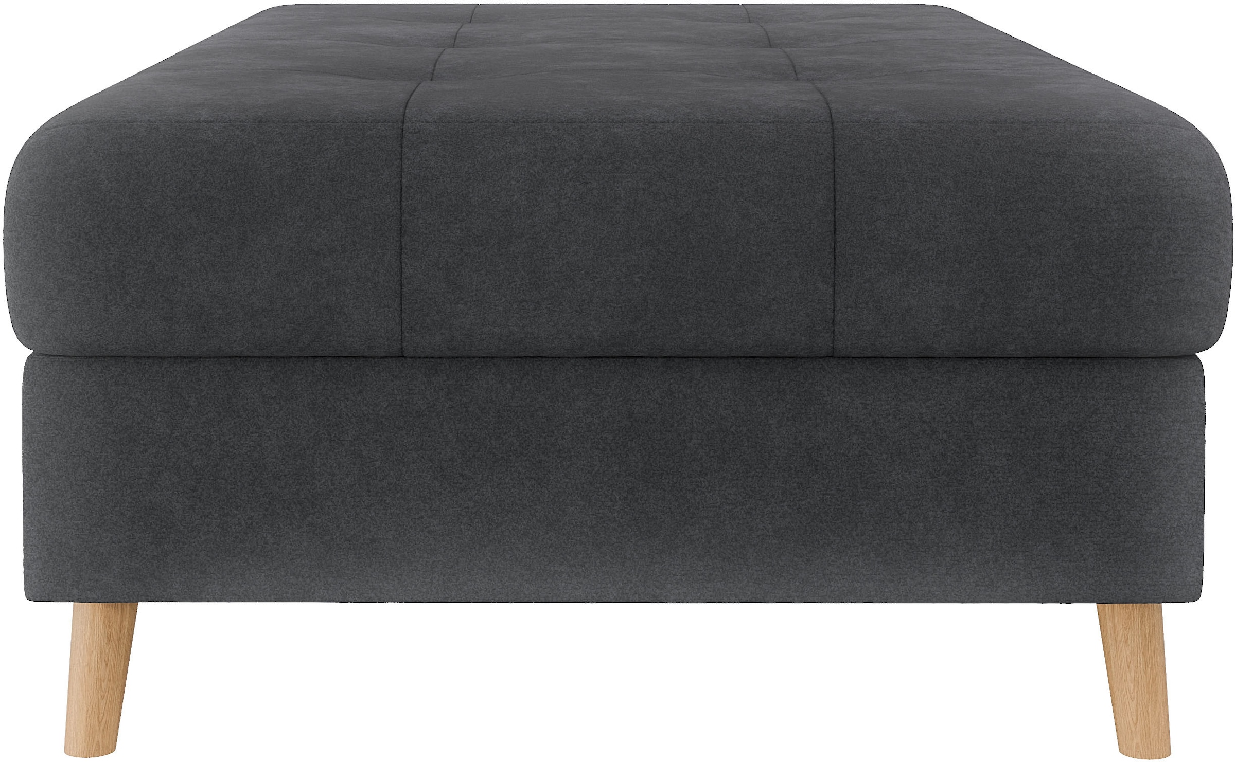 Home affaire Polsterhocker »CHARRE XXL, Steppung im Sitzbereich, Masse: B/T/H: 118/73/40 cm«, passend zur Serie CHARRE, auch in Cord und Bouclé