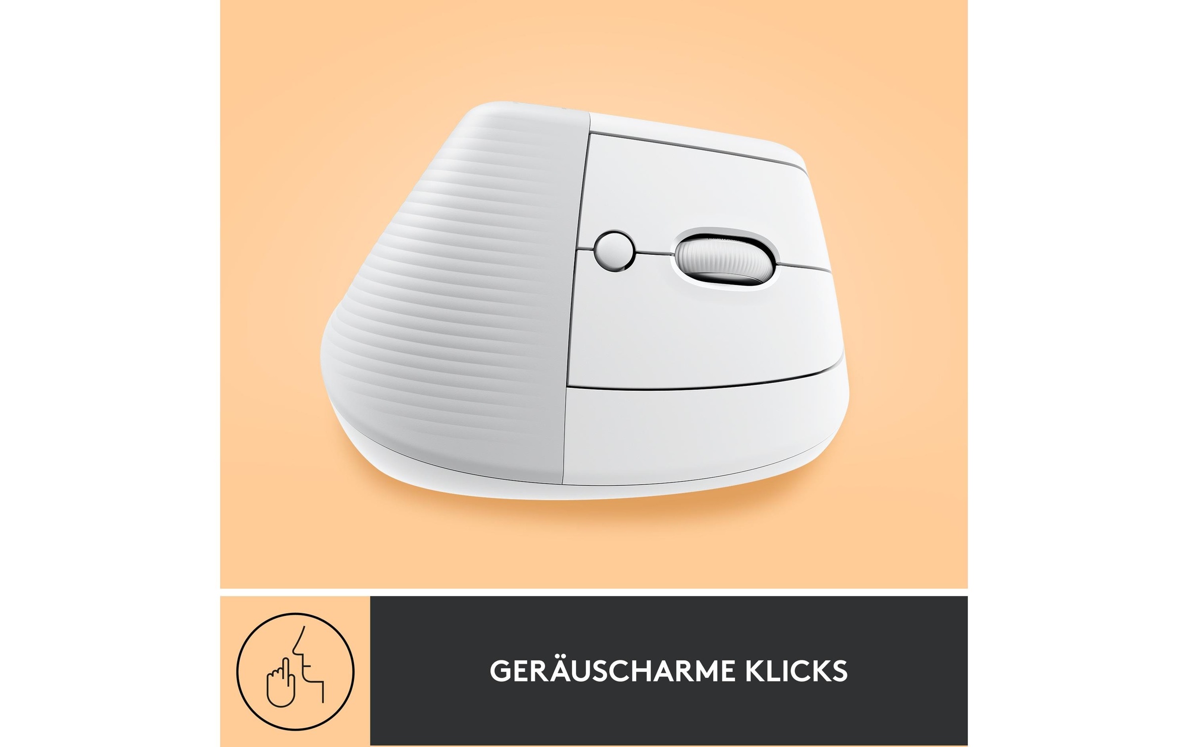 Logitech ergonomische Maus »Maus Lift Off-white«, kabellos