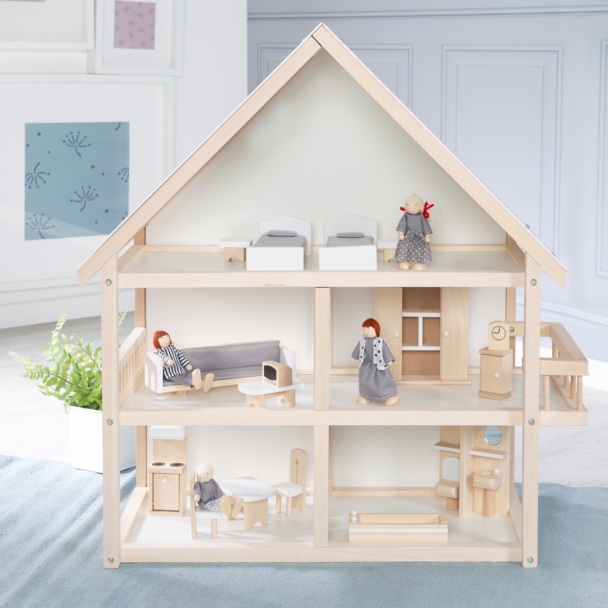 roba® Puppenhaus, mit 4 Puppen und 24 Einrichtungsteilen entdecken im  Jelmoli-Online Shop