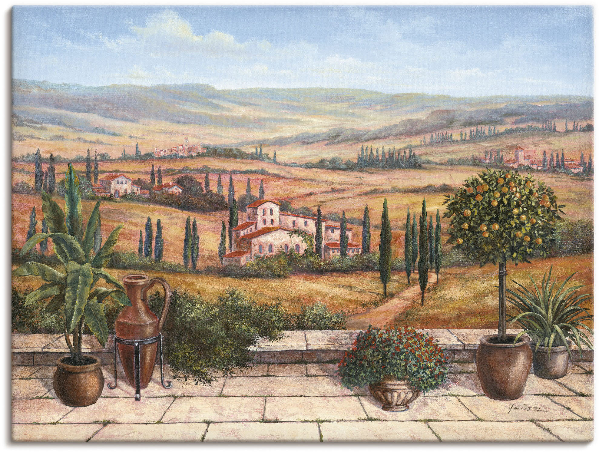 Artland Wandbild "Terrasse" Europa 1 Stk. tlg. als Alubild, Leinwandbild in verschied. Grössen
