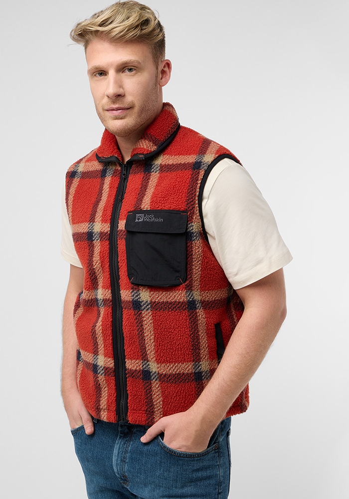 Jack Wolfskin Fleeceweste »FELSLICHT CHECK VEST M«