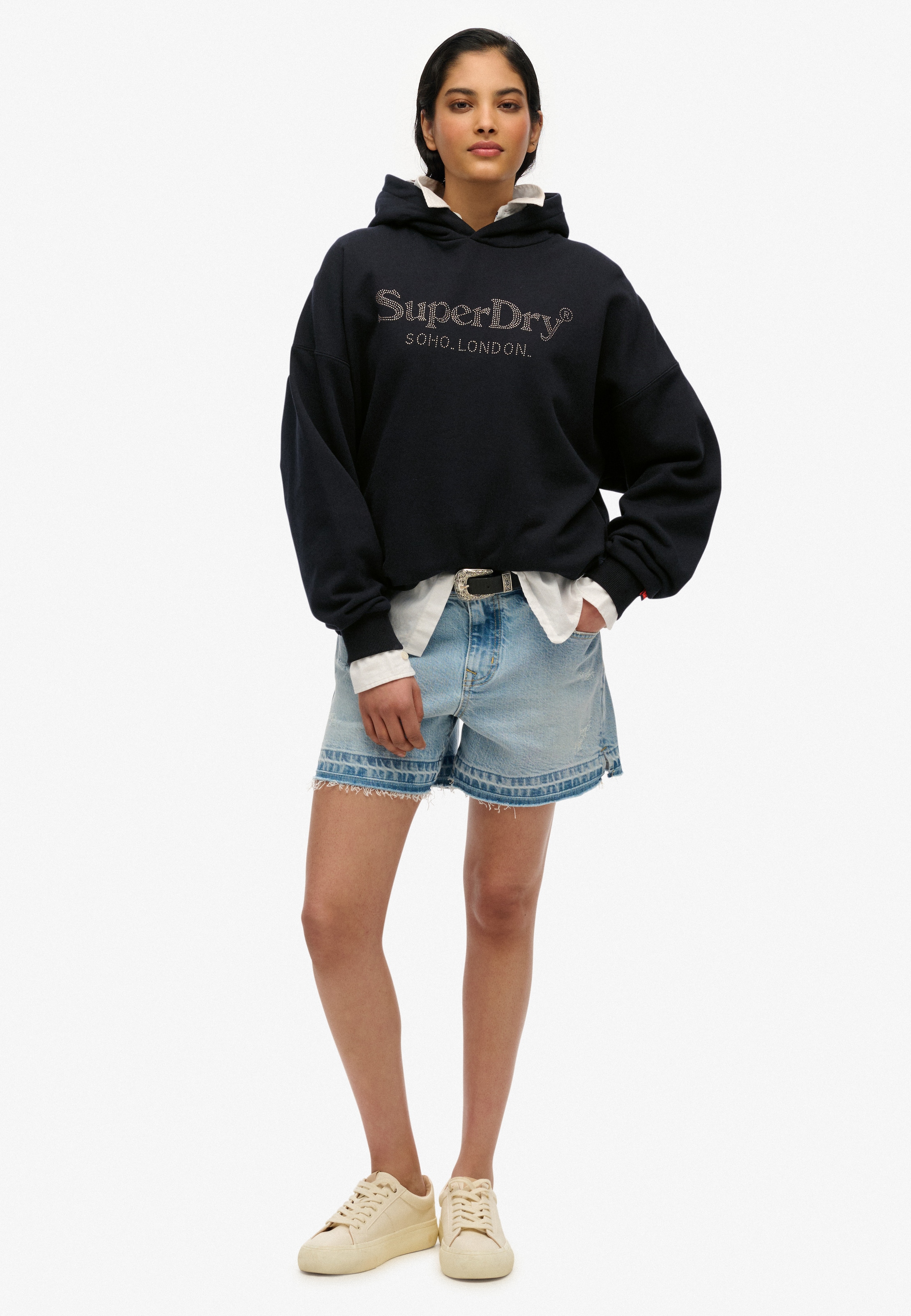 Superdry Kapuzensweatshirt »VENUE METALLIC RELAXED HOOD«