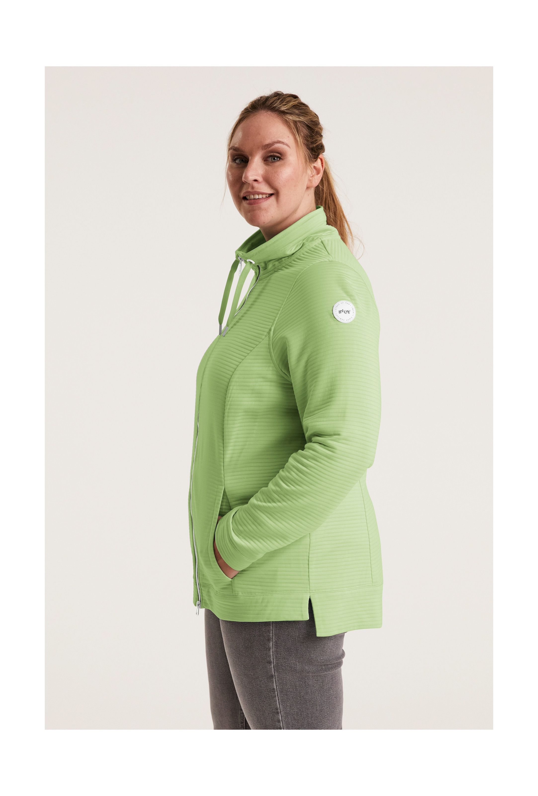 STOY Strickjacke »STS 13 WMN FLX JCKT«, Leichte Powerstretchjacke mit 4-Wege-Stretch und Kinnschutz
