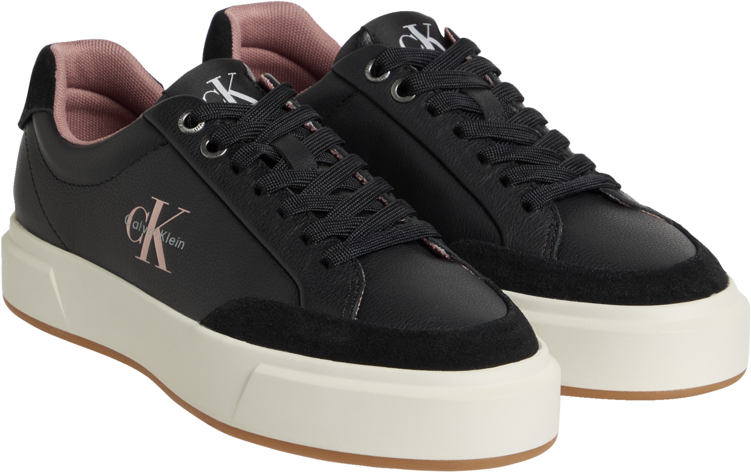 Calvin Klein Jeans Sneaker "BASKET CUPSOLE LACEUP LTH MIX" Basket-Sneaker, Halbschuh, Schnürschuh mit Plateausohle