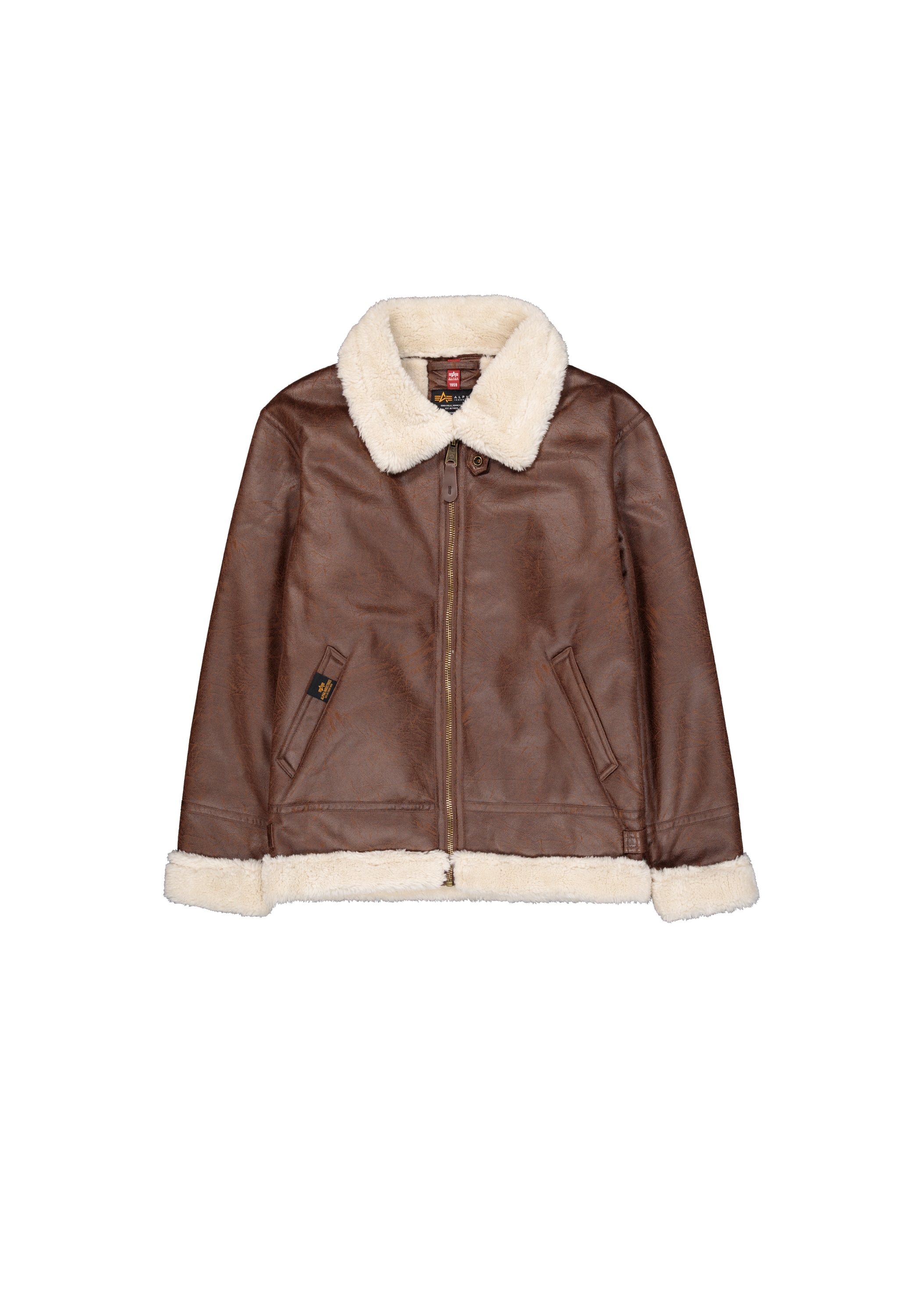 Alpha Industries Lederjacke »B-3 Faux Leather Lederjacke«