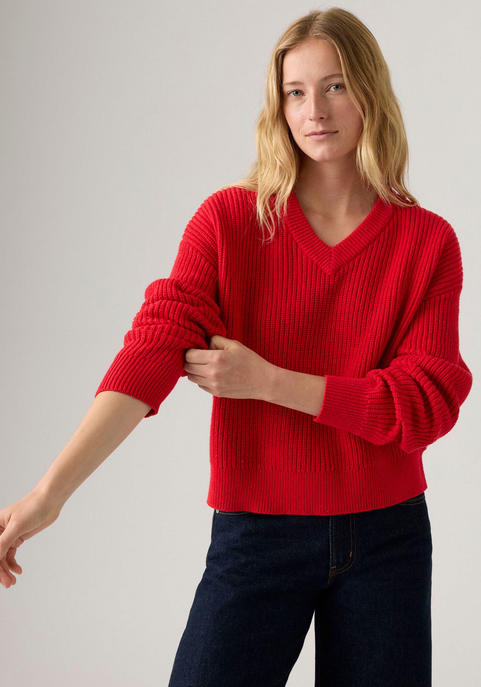 Levi's® Strickpullover »REESE VNECK SWEAT«, mit V-Ausschnitt