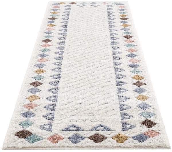 Carpet City Hochflor-Teppich »Focus 3034«, rechteckig, 20 mm Höhe, Läufer, Boho, Hochtief-Muster/ 3D-Effekt, für Wohnzimmer, Schlafzimmer