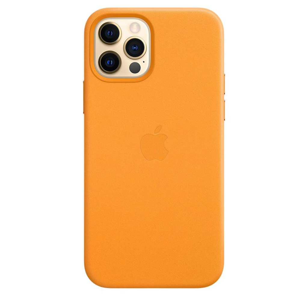 Apple Smartphone-Hülle »Apple iPhone 12/12 Pro Leder Case Mag Yello«, MHKC3ZM/A