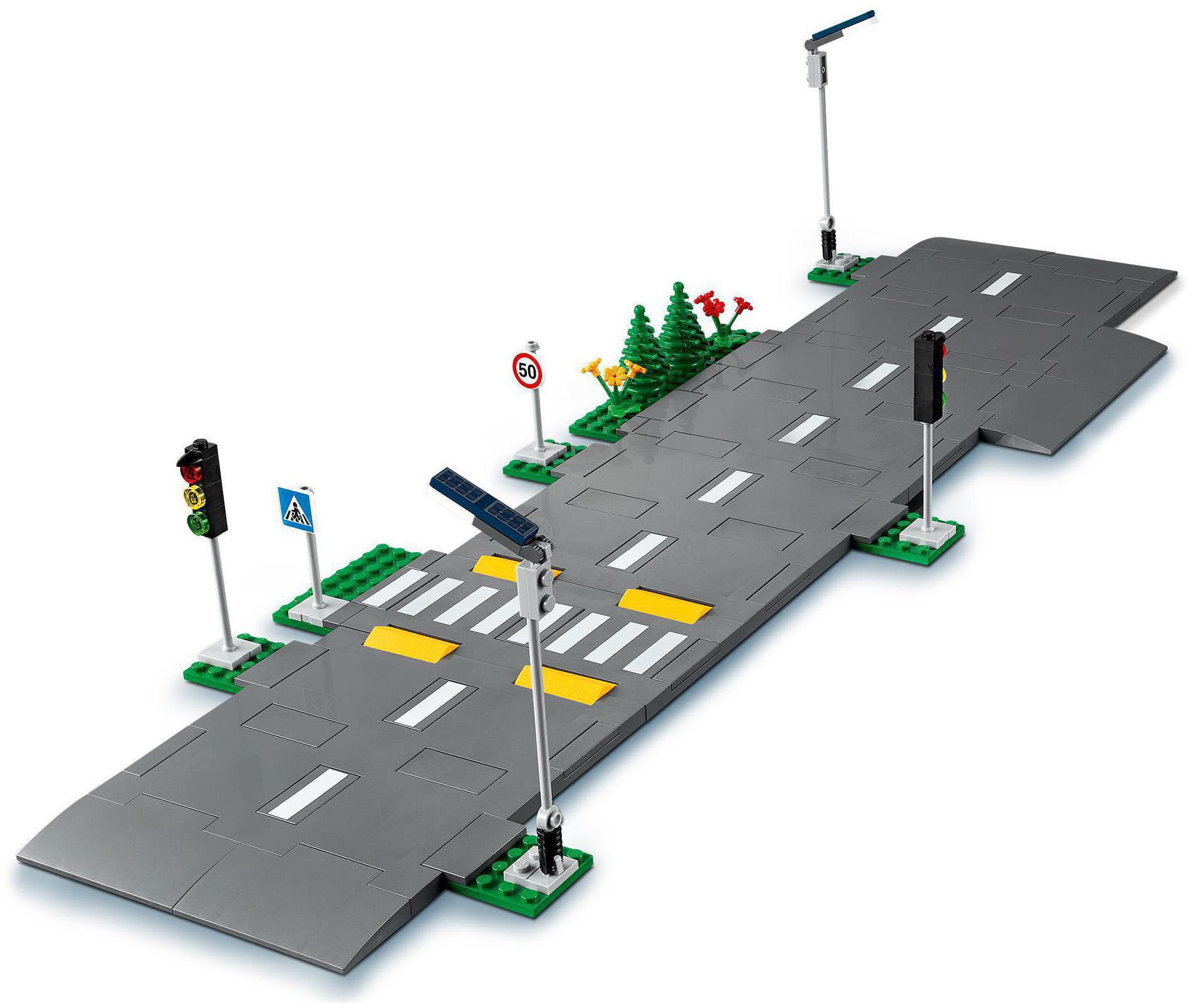 LEGO® Konstruktionsspielsteine »Strassenkreuzung mit Ampeln (60304), LEGO® City Town«, (112 St.), Made in Europe