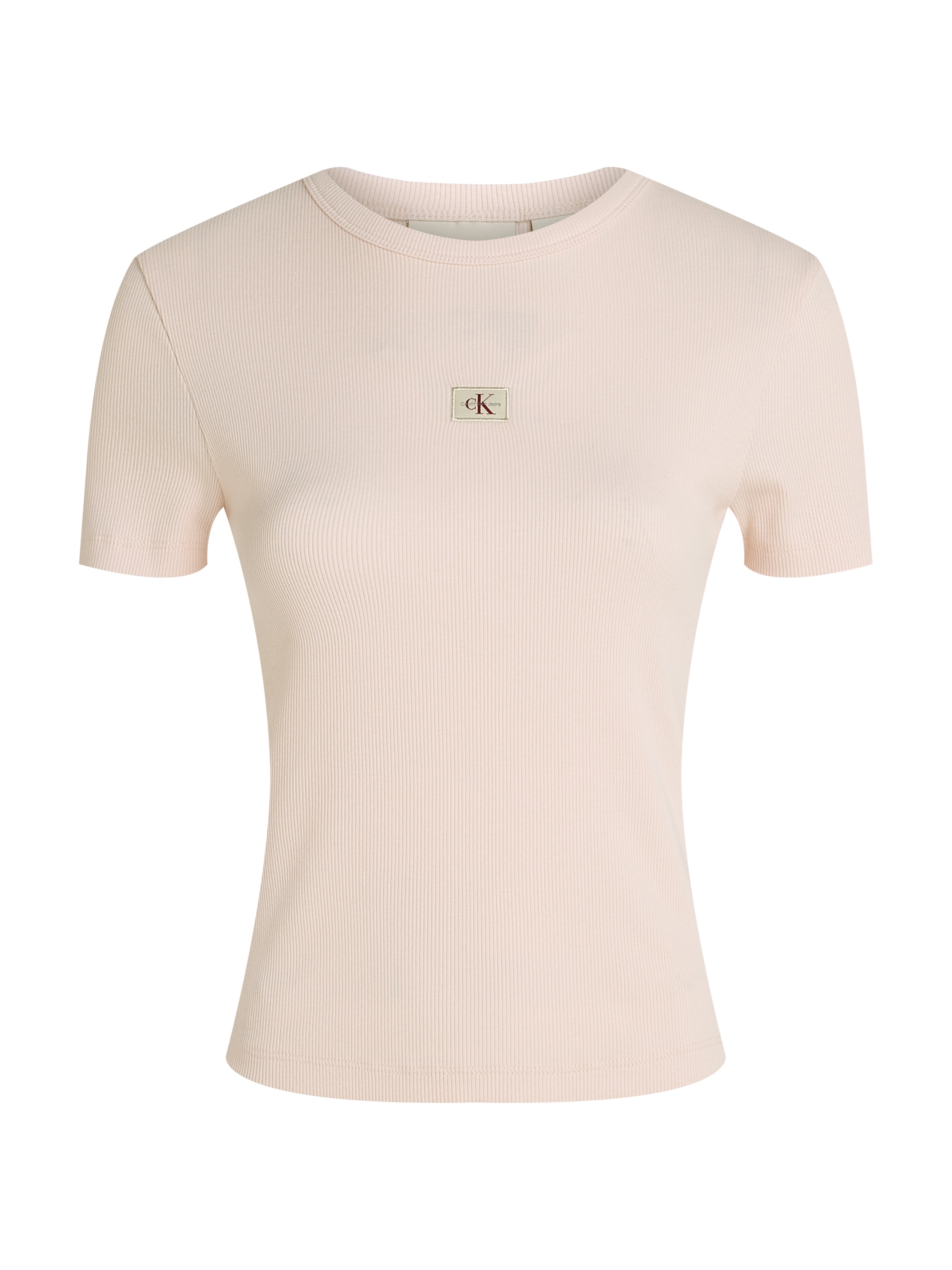 Calvin Klein Jeans T-Shirt »WOVEN LABEL RIB FITTED TEE«, mit Logo