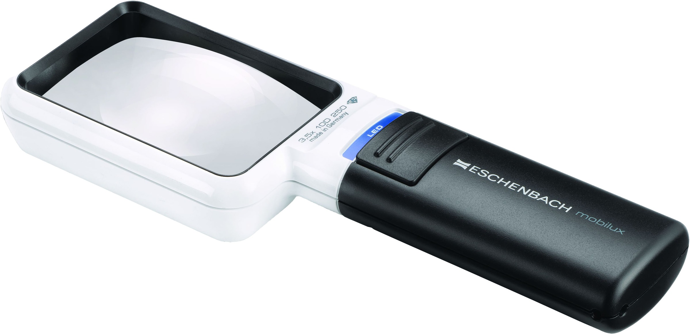 Eschenbach Optik Leuchtlupe »mobilux LED«, (3 tlg.), Stromsparend, LED-Technik, 3,5-fach Vergrösserung