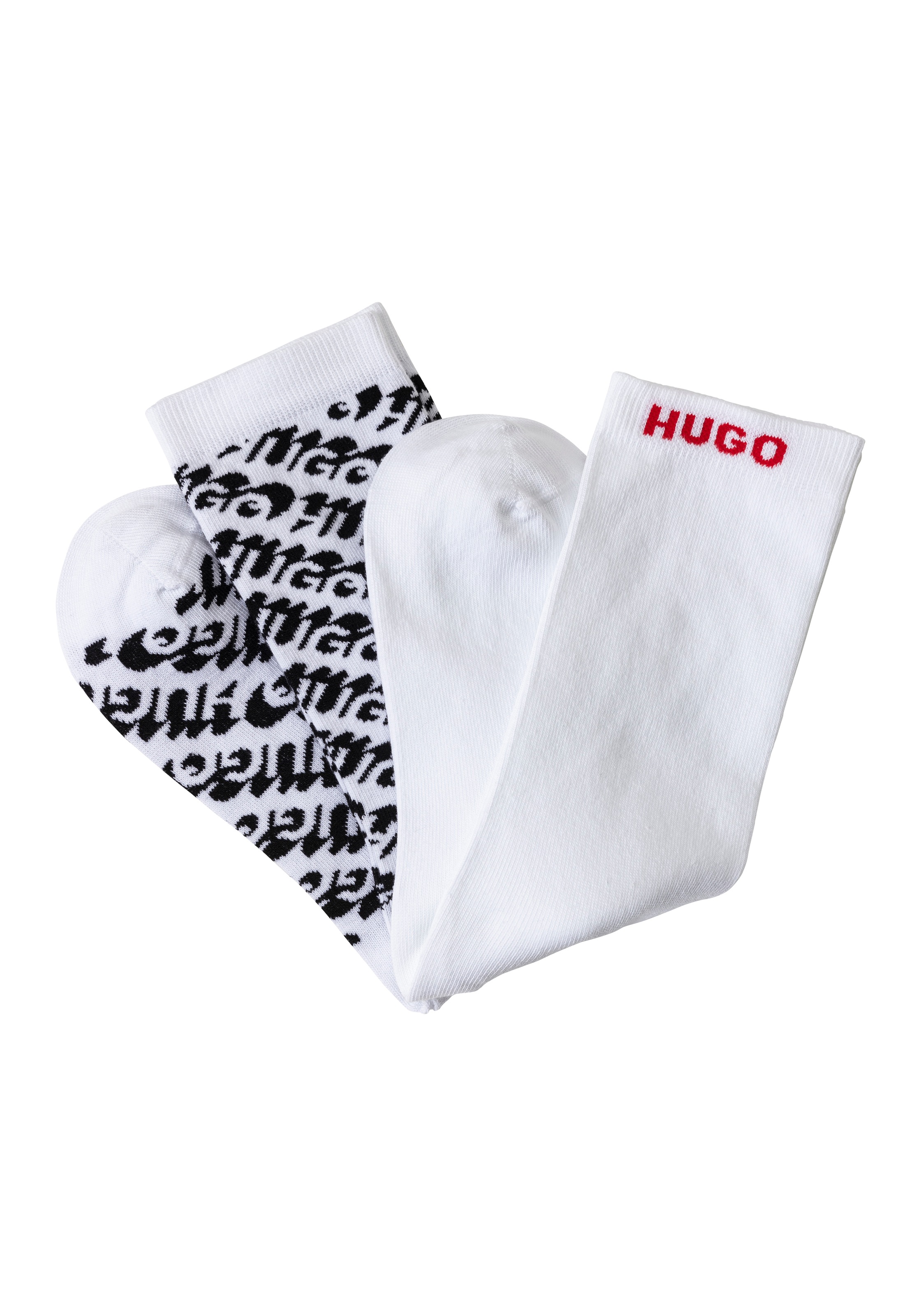 HUGO Underwear Socken »2P RS LOGO ALLOVER C«, (Packung, 2 Paar, 2er), mit HUGO Schriftzug