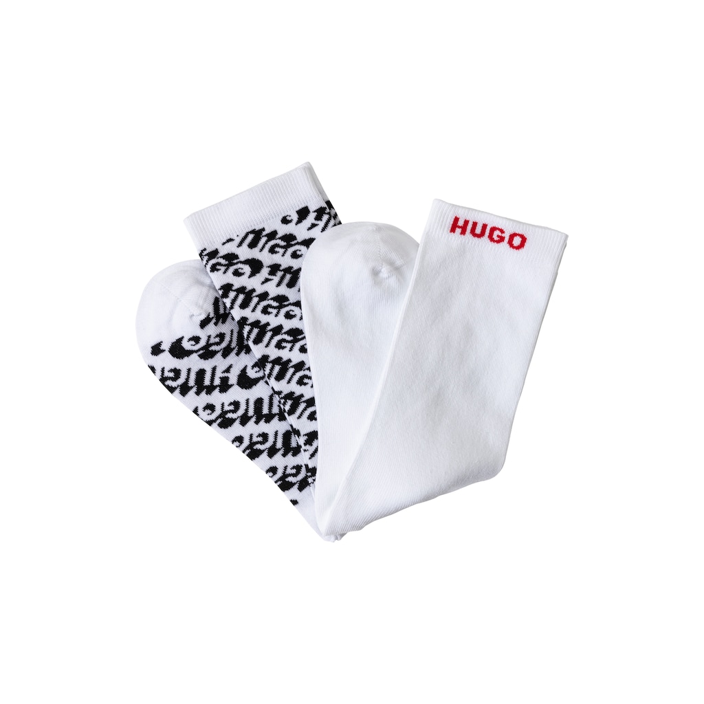 HUGO Underwear Socken »2P RS LOGO ALLOVER C«, (Packung, 2 Paar, 2er)