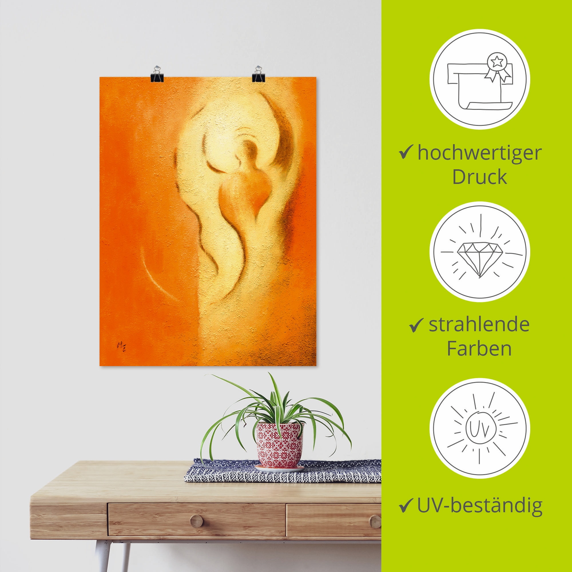 Artland Poster »Engel der Freude«, Religion, (1 St.), als Alubild, Leinwandbild, Wandaufkleber oder Poster in versch. Grössen