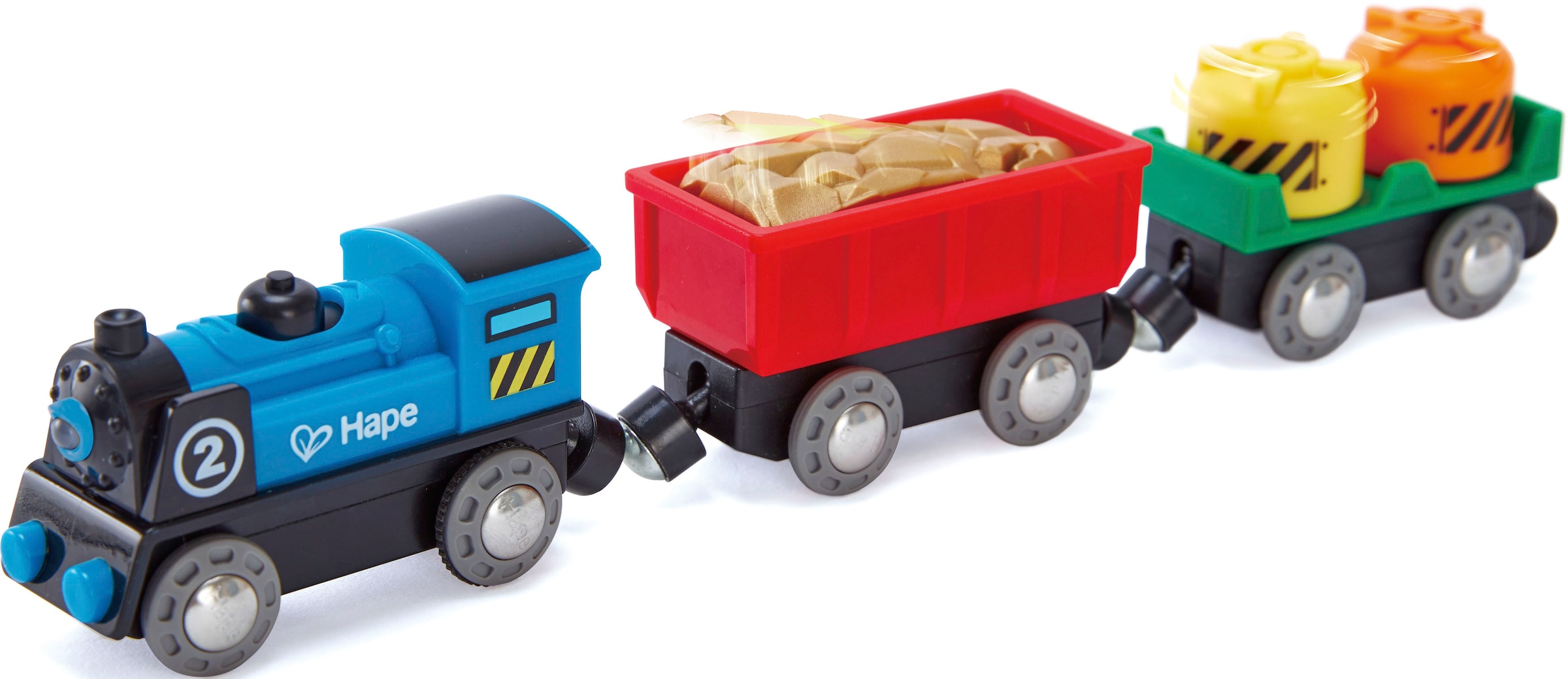 Hape Spielzeug-Eisenbahn "Güterzug mit Batterieantrieb"