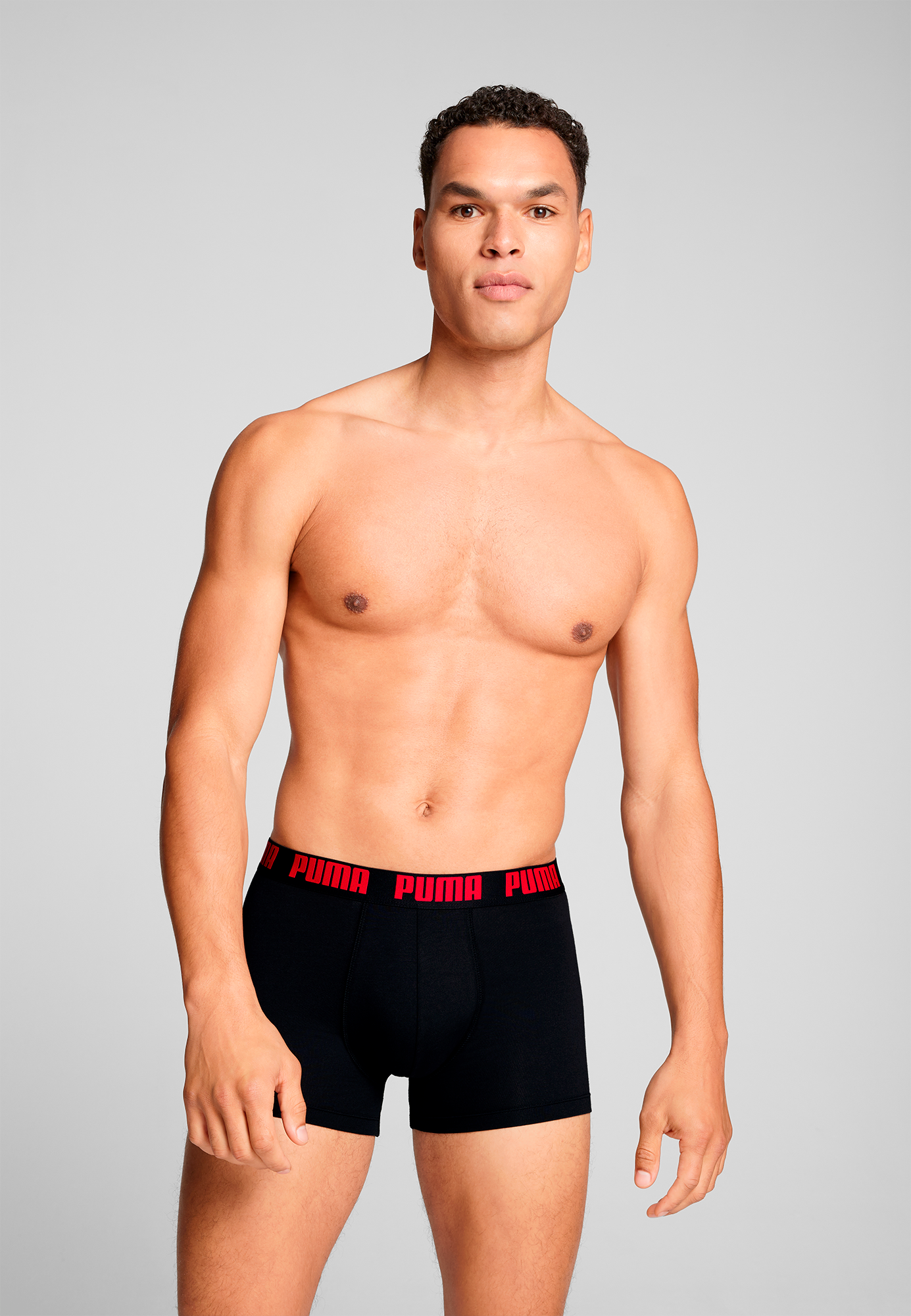 PUMA Boxershorts »PUMA MEN EVERYDAY STRIPED BOXERS 2P«, (Packung, 2er Pack), mit kontrastfarbigem Schriftzug