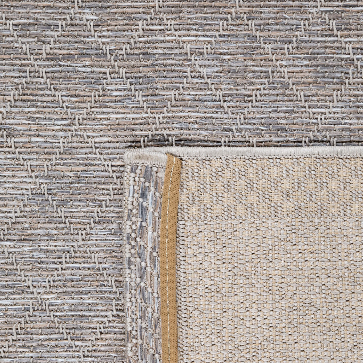Paco Home Teppich »Vancouver 163«, rund, 4 mm Höhe, Flachgewebe, Rauten Muster, meliert, Bordüre, Outdoor geeignet