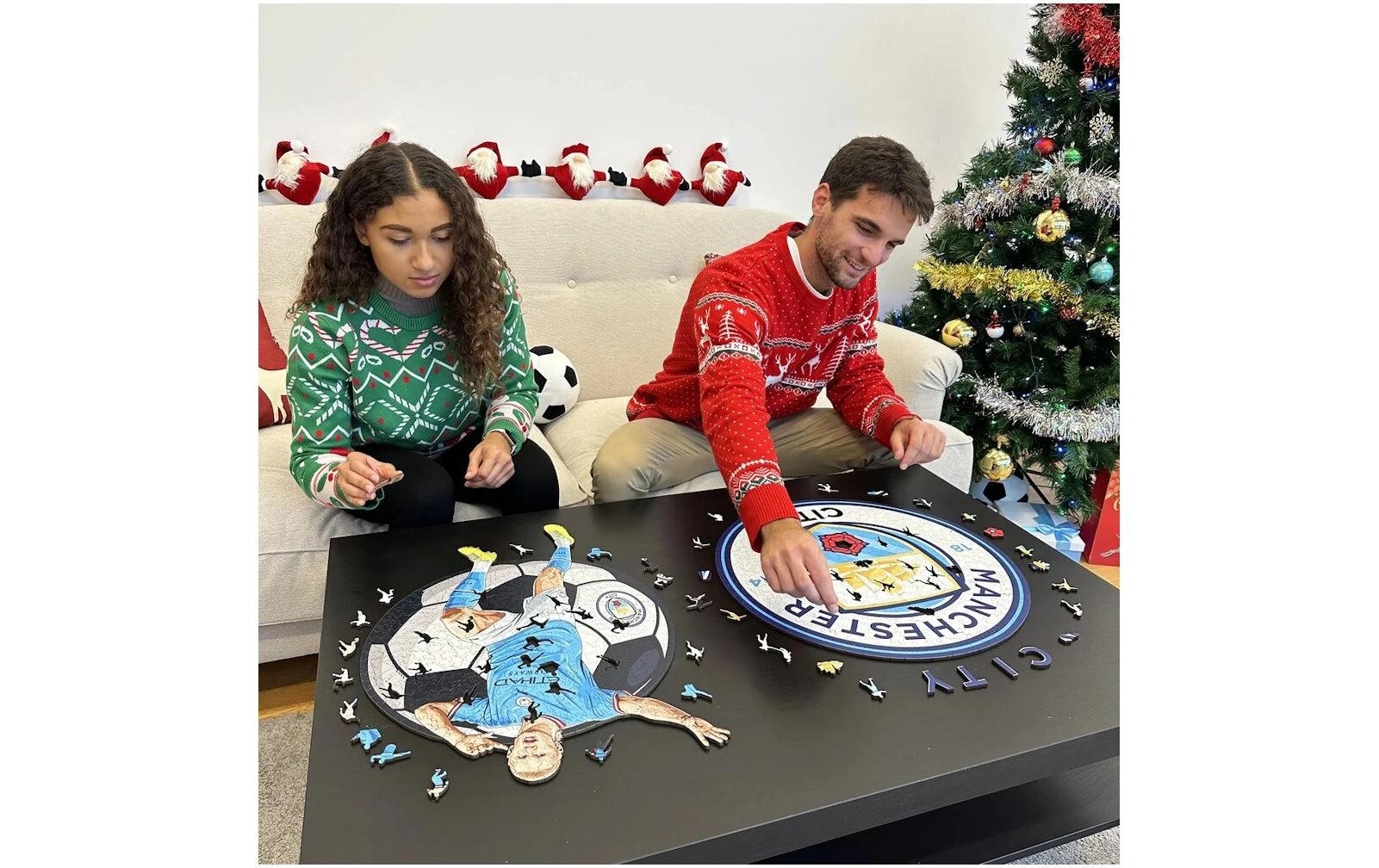 Puzzle »Iconic Man City FC – Logo«, Holzart: Birke (Herkunftsland: China)