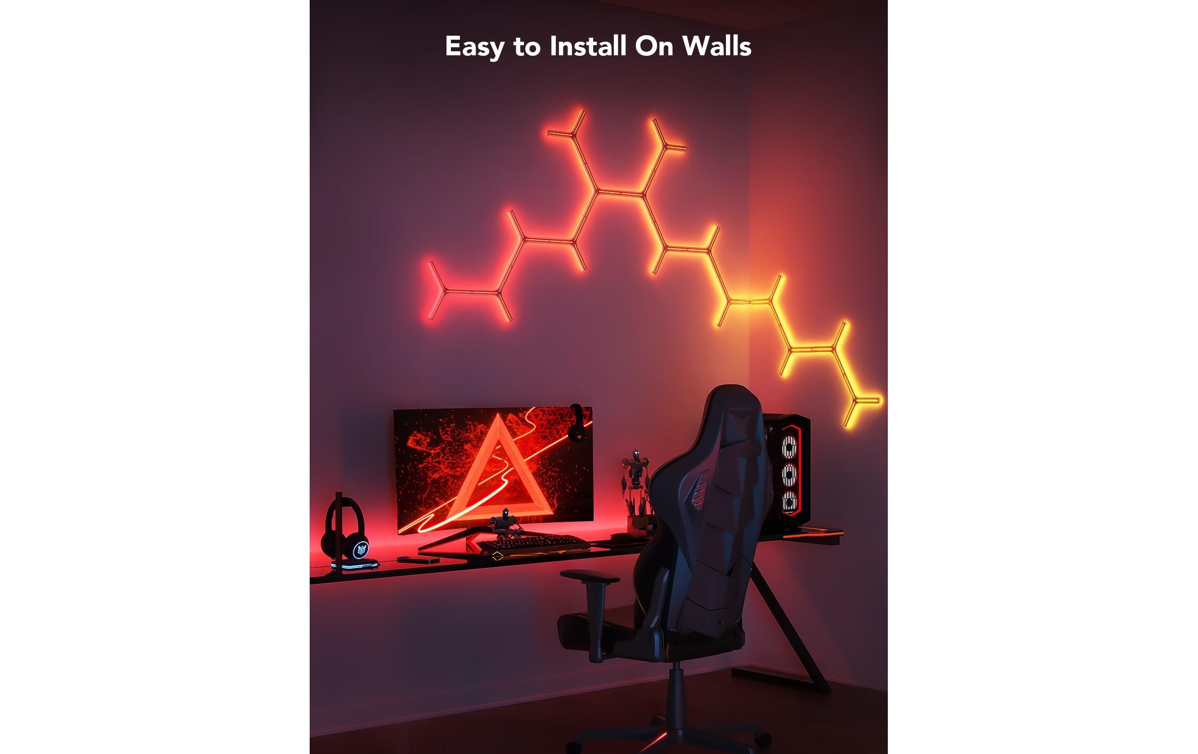 LED Pendelleuchte »Govee Panelleuchte Y-Leuchten Glide, 7 Stück, RGBIC, Wi-Fi + BT«