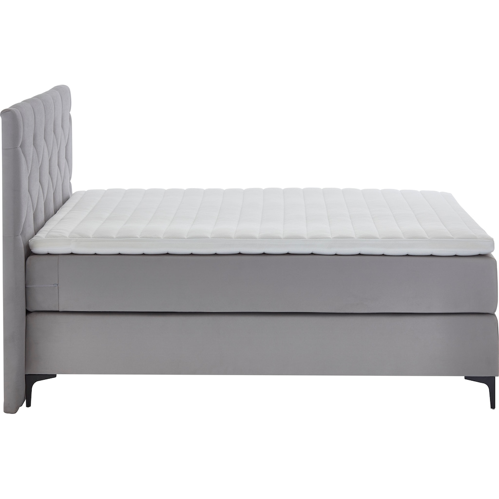 Home affaire Boxspringbett »Aiko«, 100% vegan, mit tierfreundlichem Bezugssstoff, besonders pflegeleicht