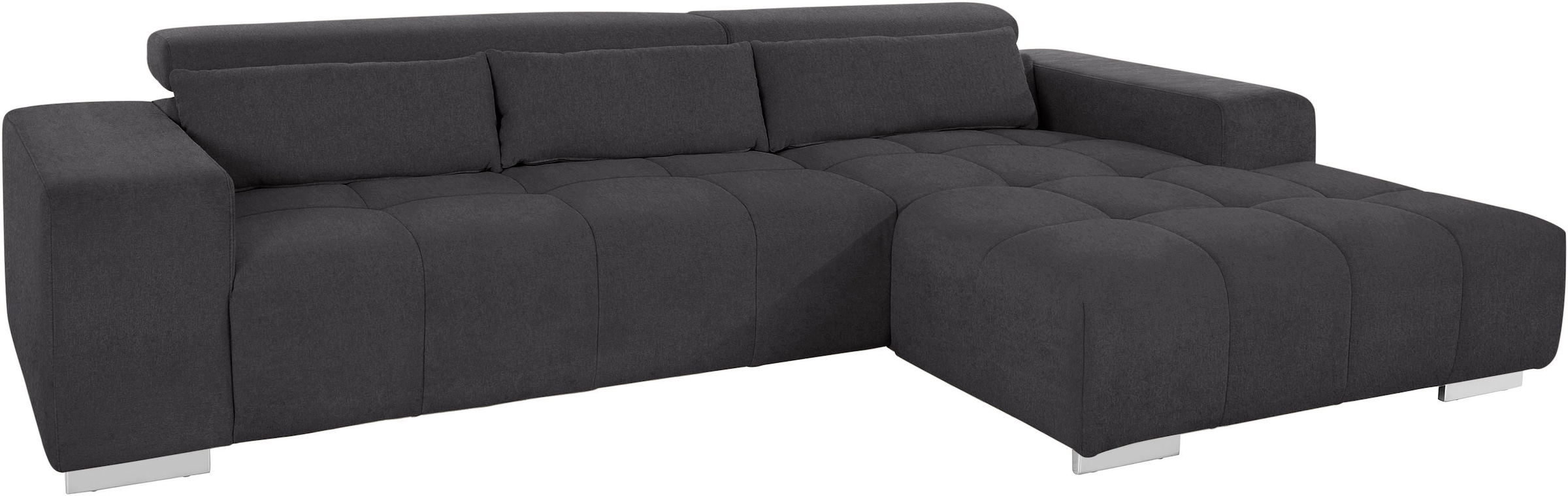 COTTA Ecksofa »Orion L-Form«, mit Kopfteilverstellung & 3 Nierenkissen