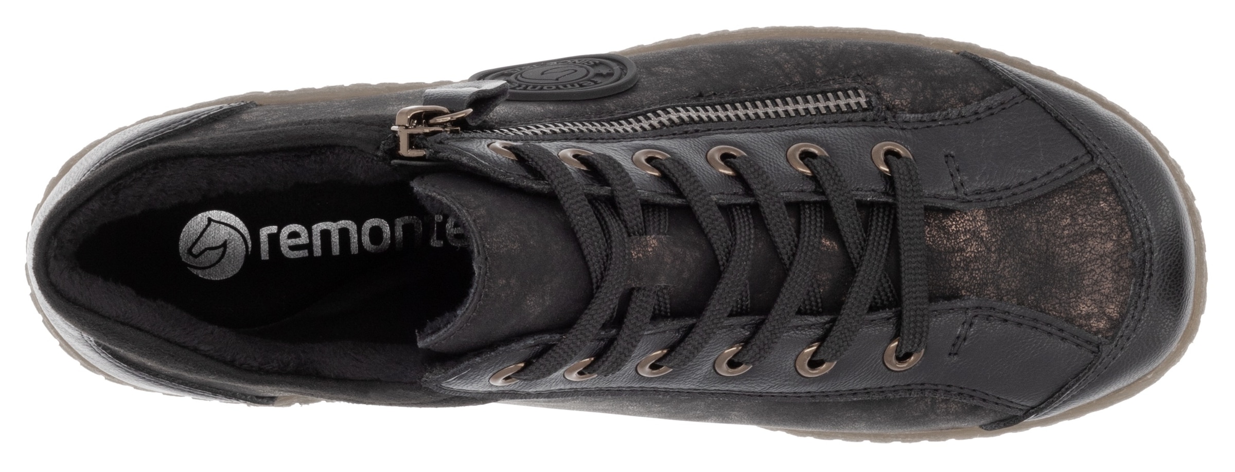 Remonte Schnürboots, Flats, Komfortschuh, Boots mit seitlichem Reissverschluss
