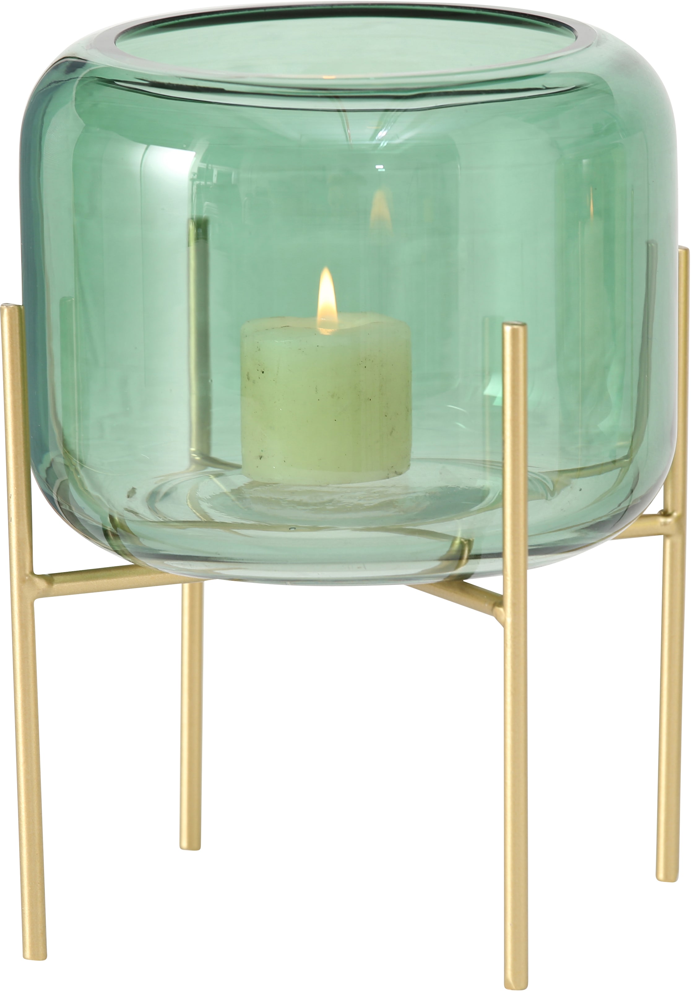BOLTZE Windlicht »Leona«, (Set, 2 St.), aus Glas und Metall, Höhe 19 cm  online bestellen | Jelmoli-Versand