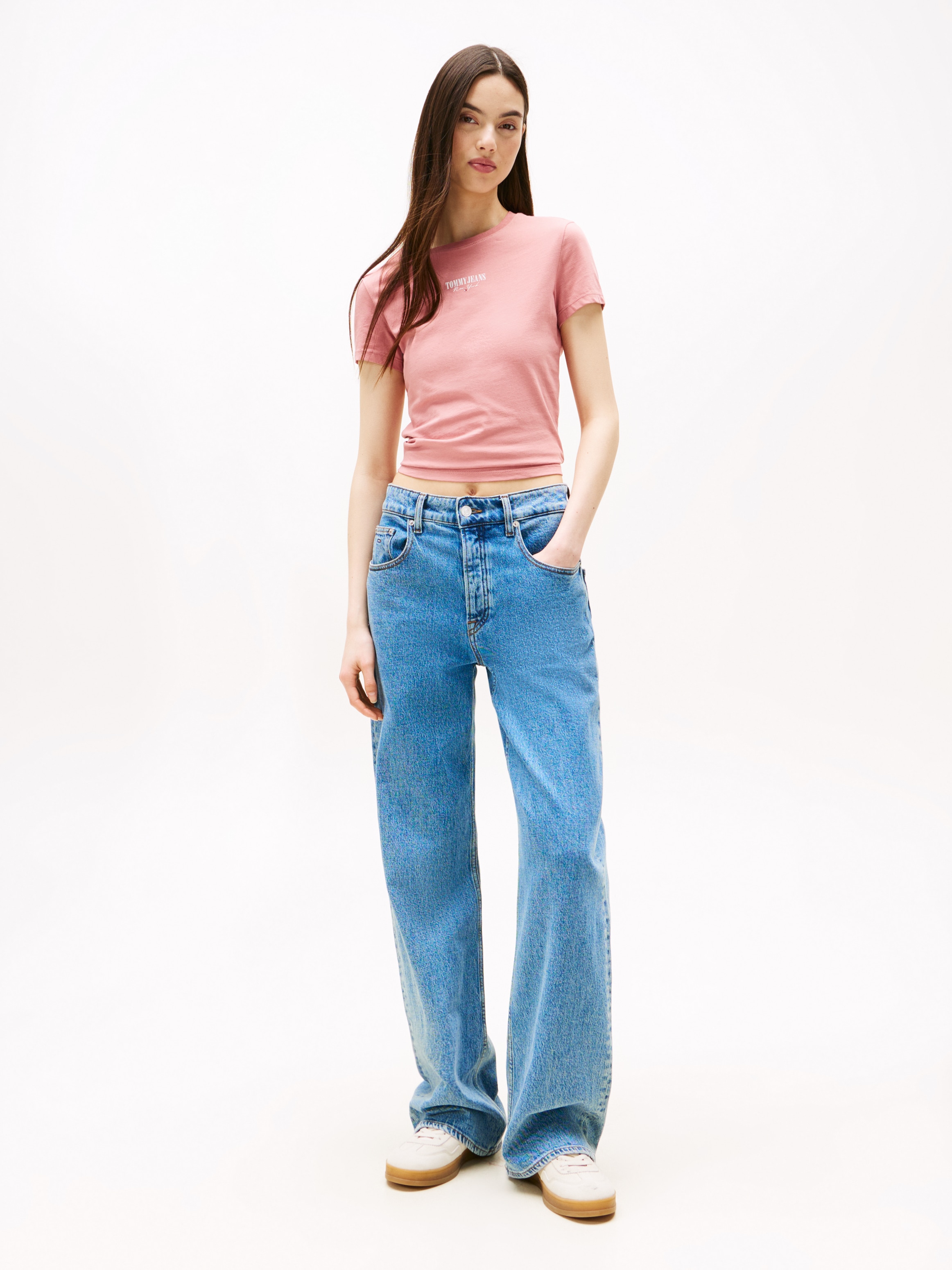 Tommy Jeans Kurzarmshirt »TJW SLIM ESSENTIAL LOGO2 TEE EXT«