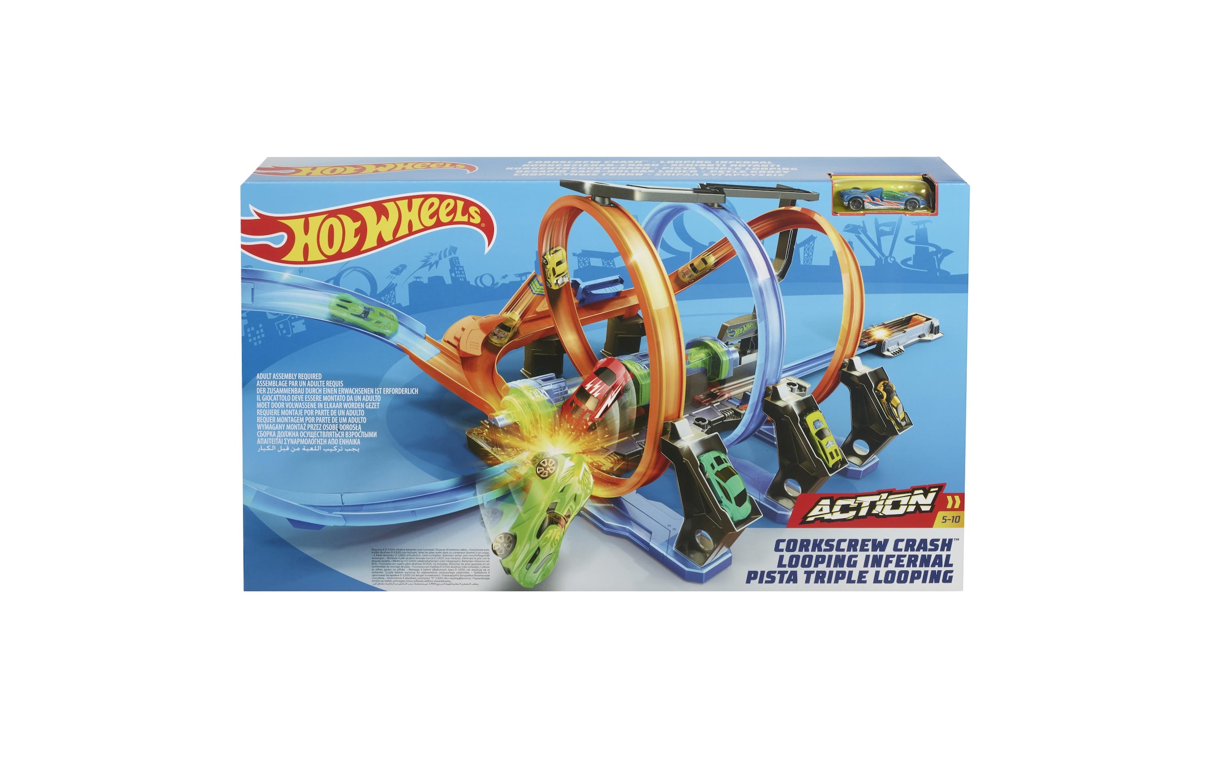 Hot Wheels Spielzeug-Auto »Action Cars Korkenzieher Crash Trackset«