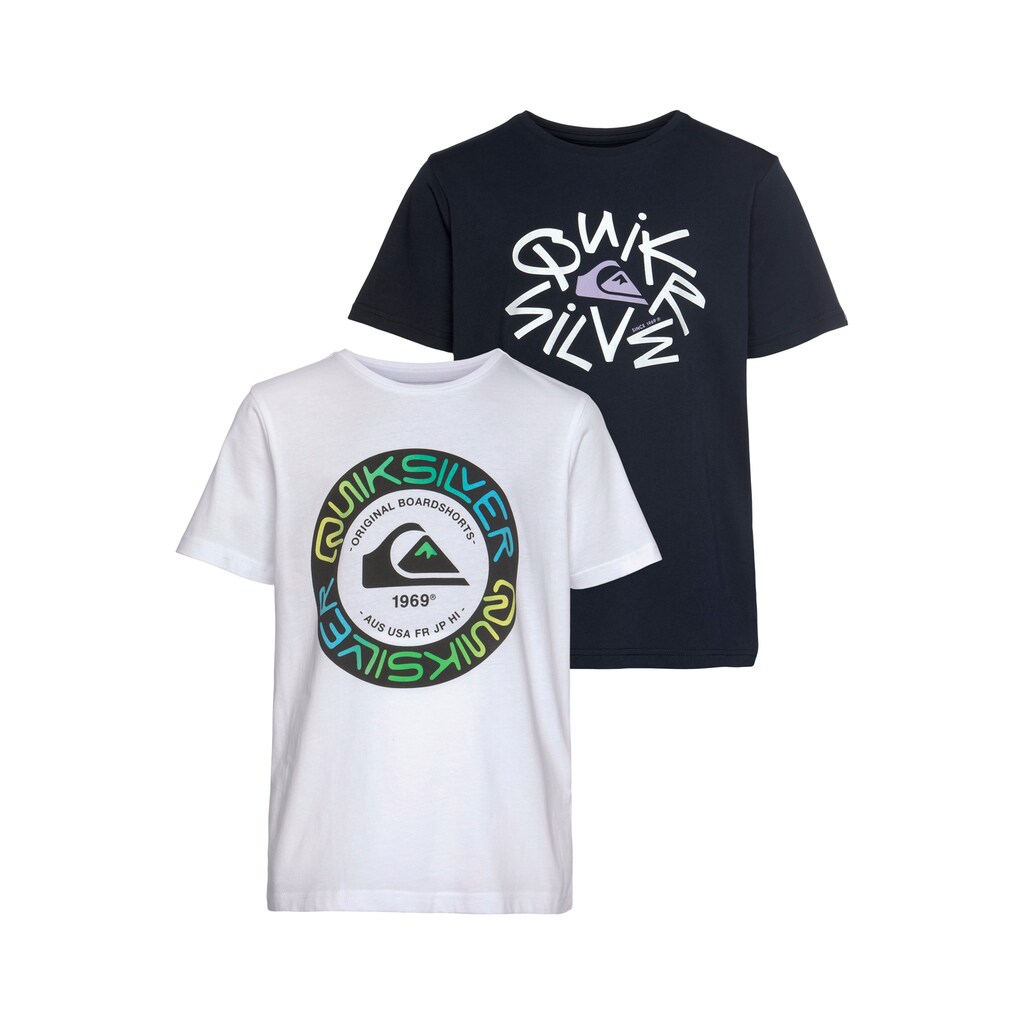 Quiksilver T-Shirt »FUTURE TIME SS TEE PACK YOUTH«, (Packung, 2er-Pack)