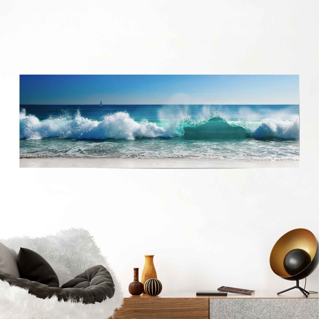 Reinders! Poster »Stürmische Wellen Meer - Strandbilder - Wasser - Urlaub«, (1 St.)