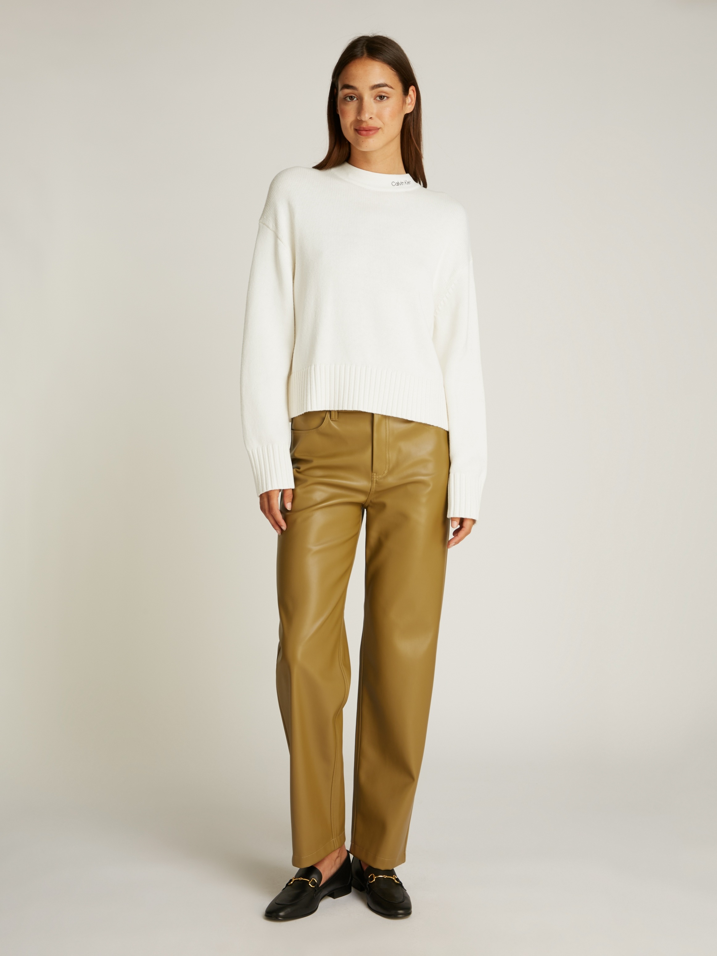 Calvin Klein Jeans Strickpullover »LOGO EMBRO SWEATER«, mit Logostickerei