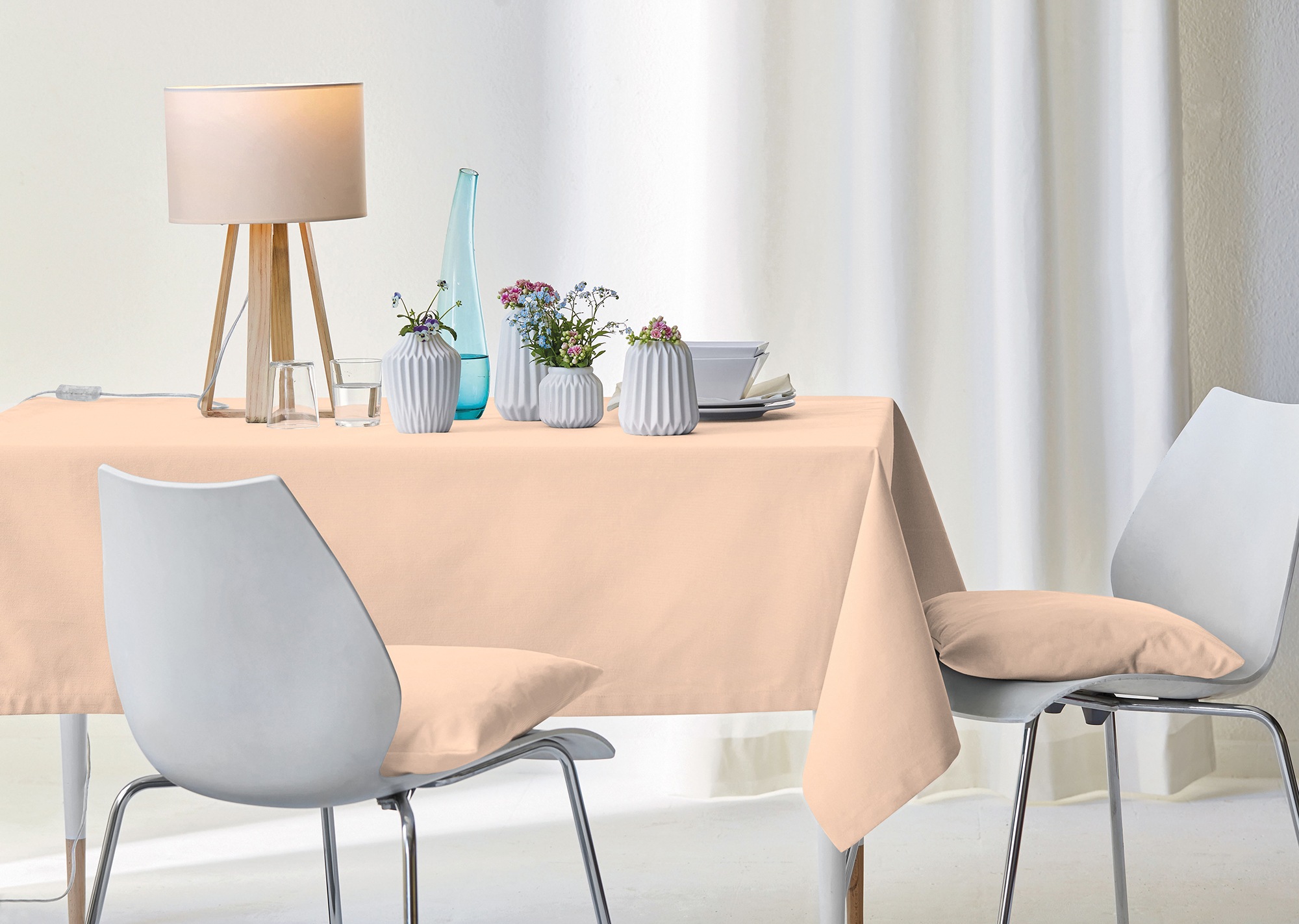 APELT Tischdecke "4362 Rips-Uni" Wasser- und Schmutzabweisend