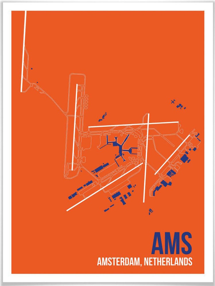 »Wandbild Amsterdam«, Wandposter (1 Grundriss, online shoppen Poster, AMS Bild, Jelmoli-Versand | Wandbild, Poster Grundriss Wall-Art St.),