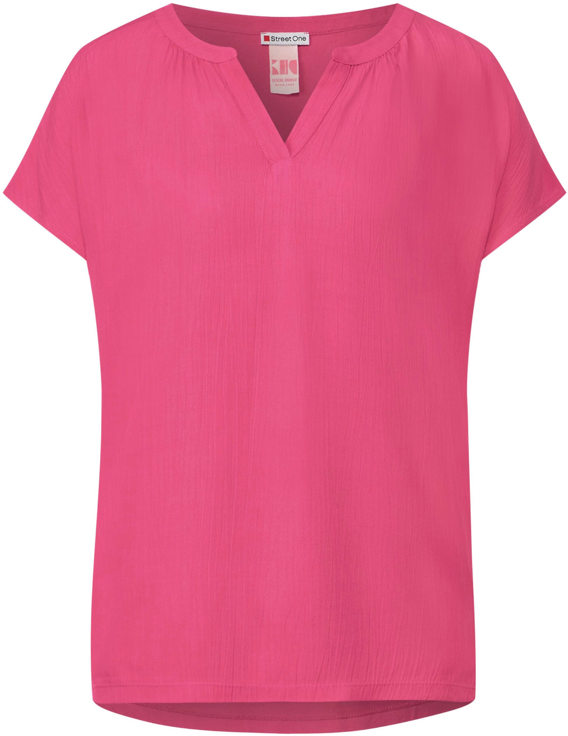 STREET ONE Shirttop, im hüftlangen Schnitt