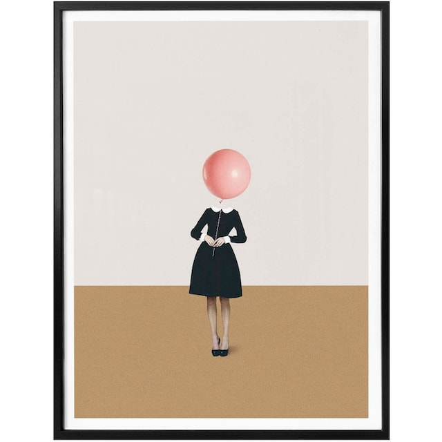Wall-Art Poster »Léon Rosa Luftballon Mädchen«, Luftballon, (1 St.), Poster,  Wandbild, Bild, Wandposter online bestellen | Jelmoli-Versand