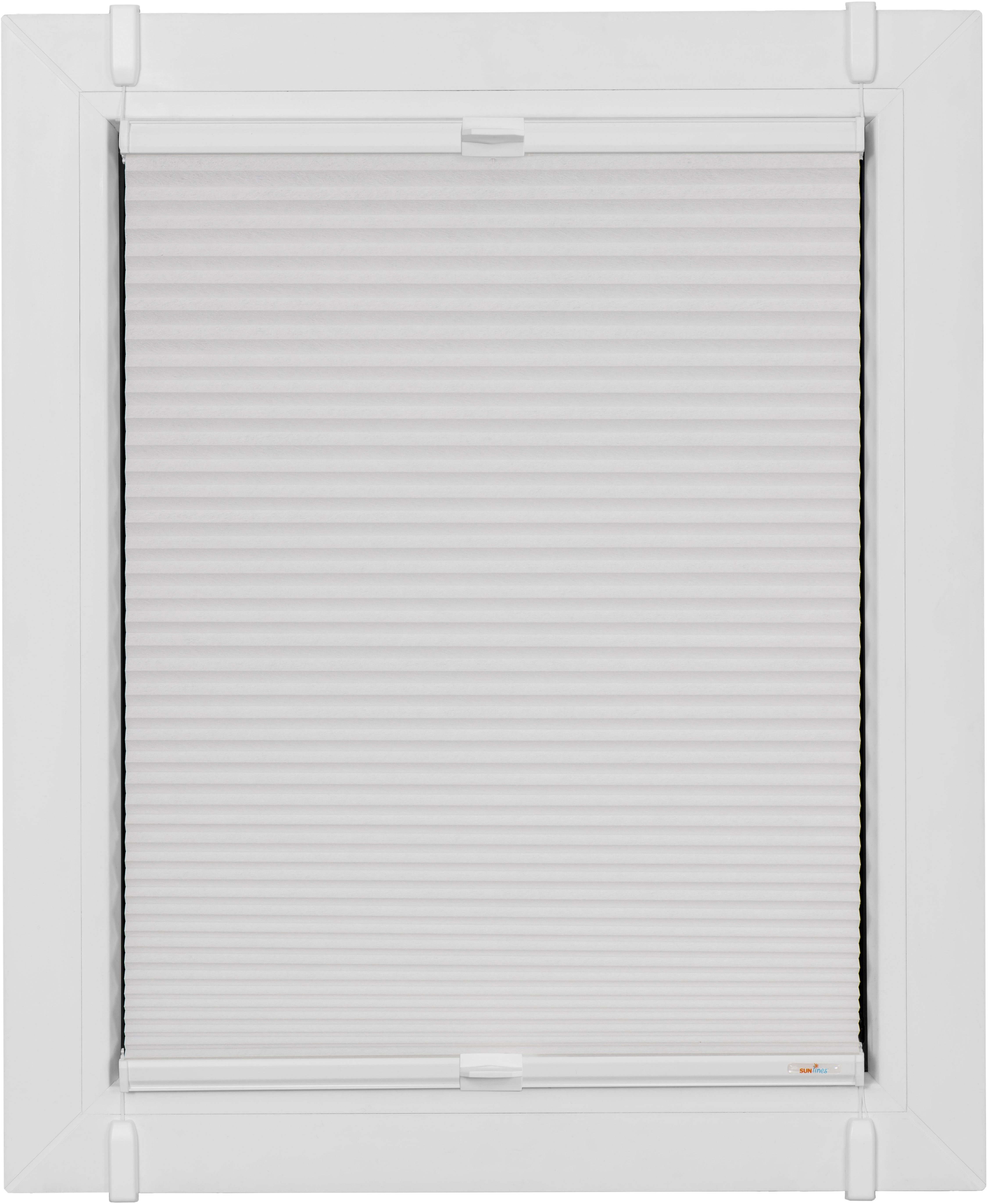sunlines Wabenplissee "One Size Style Honeycomb TL, ohne Bohren, blickdicht" blickdicht ohne Bohren verspannt Zubehörfarbe weiss, zum Klemmen